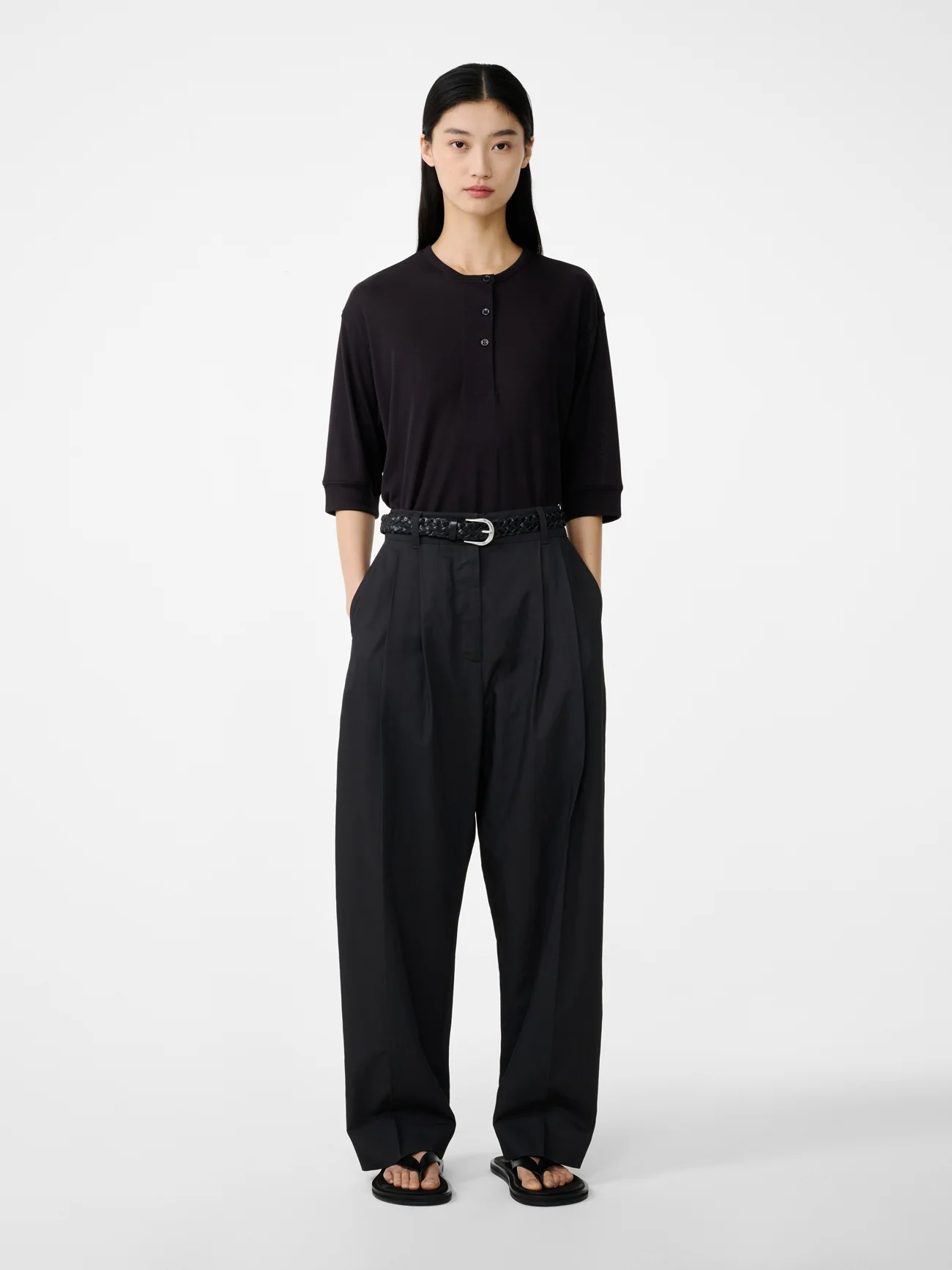 Acuna Viscose Pant in Coal - Image 2
