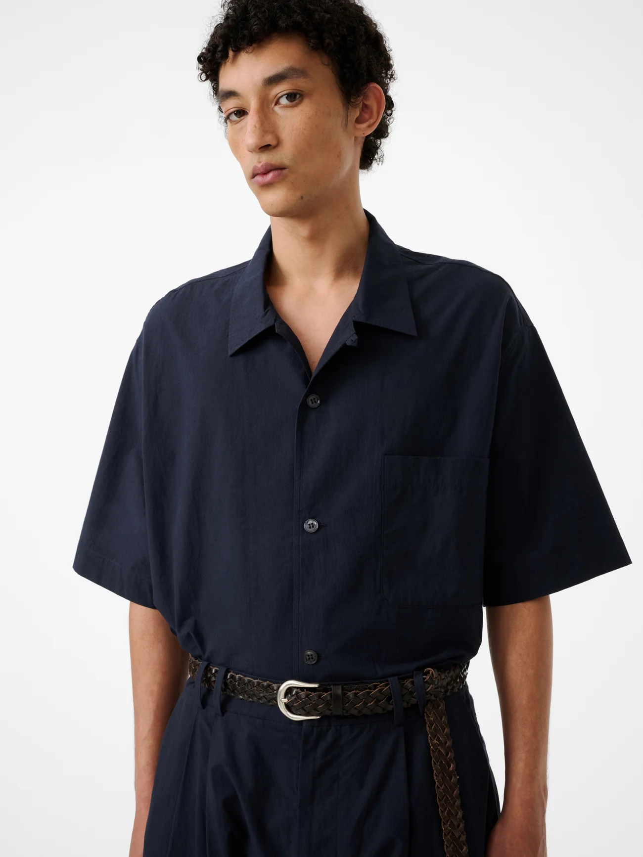 Agios Short Sleeve Shirt in Ink