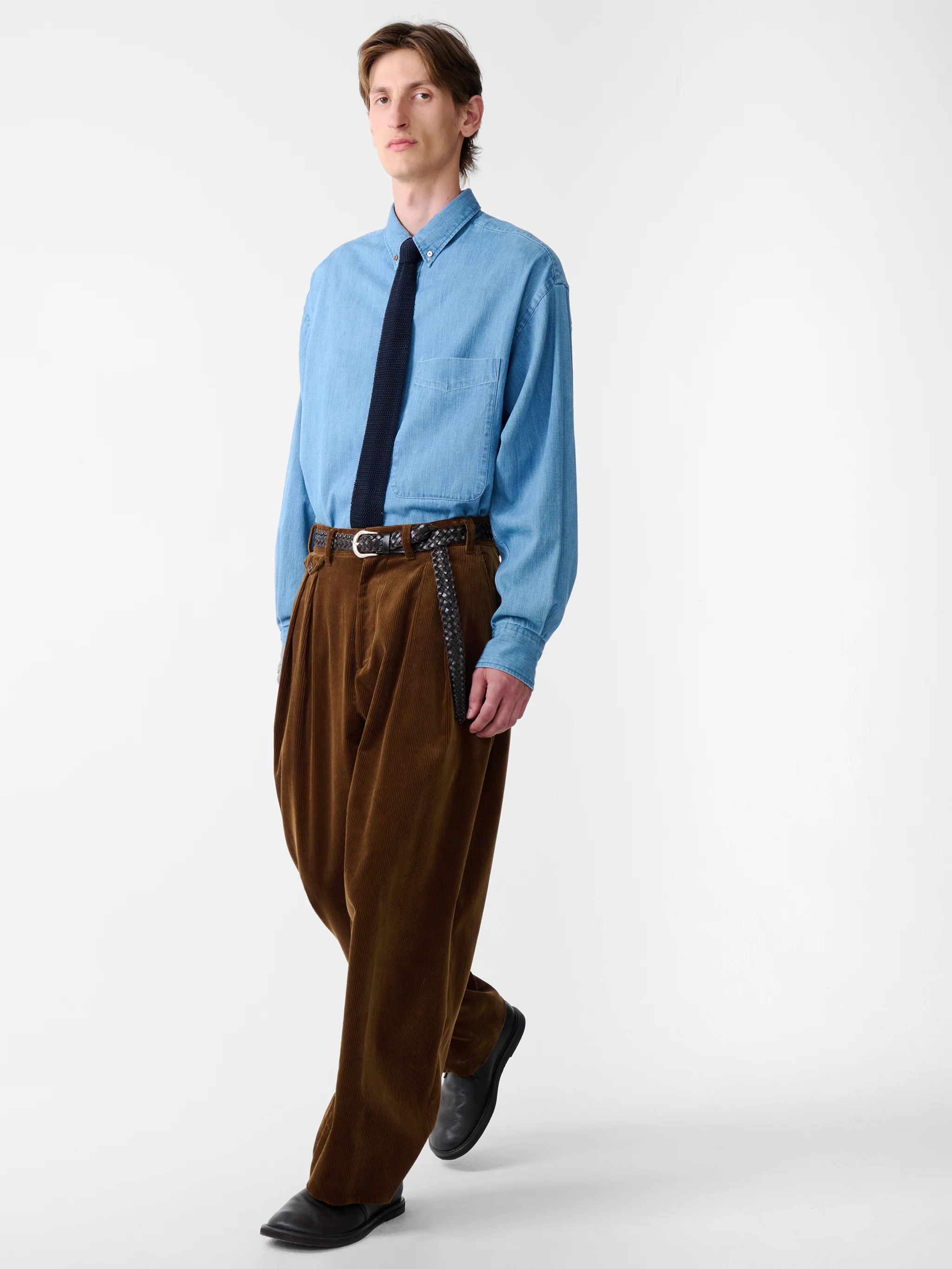 SN X BEAMS Plus Alvy Corduroy Pant in Toffee - Image 5