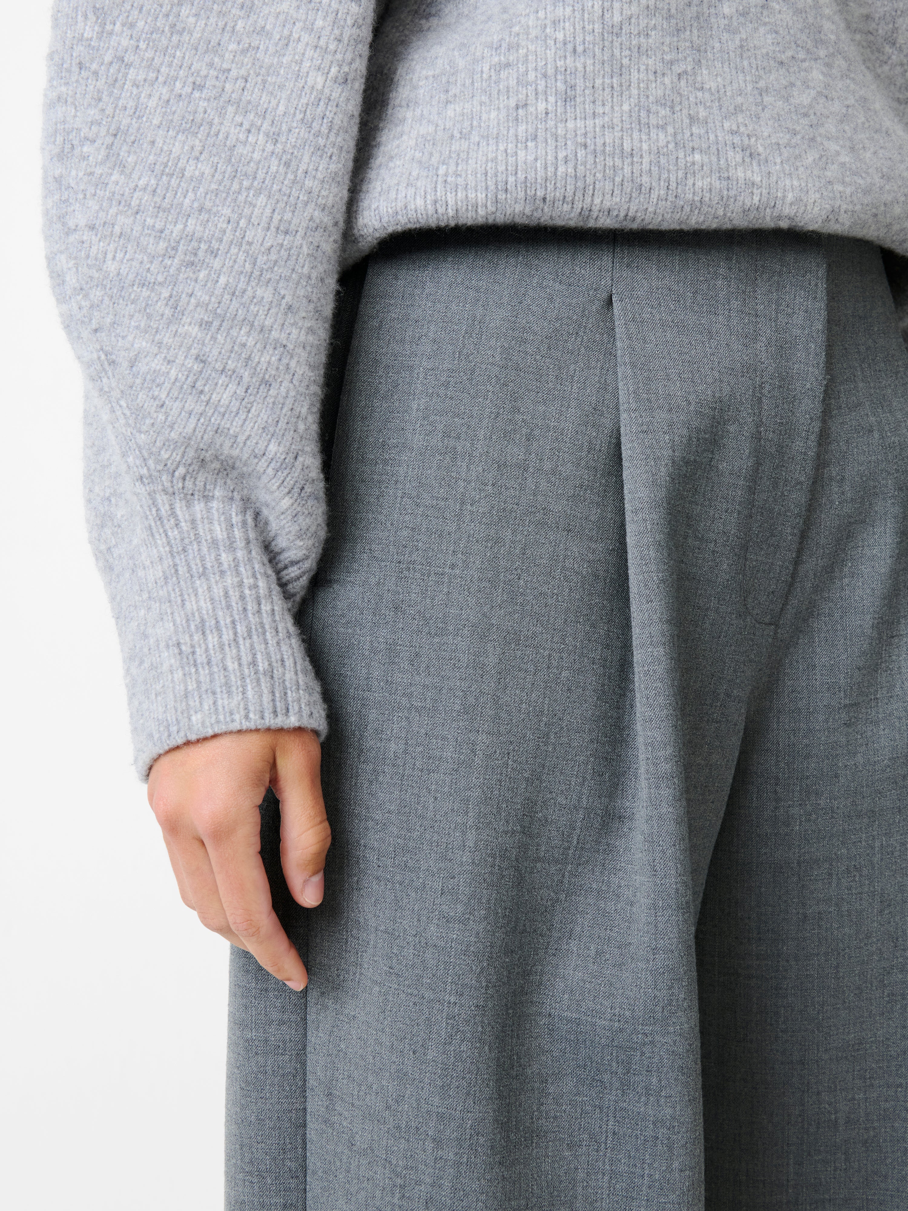 Ansell Viscose Pant in Grey Marl - Image 6
