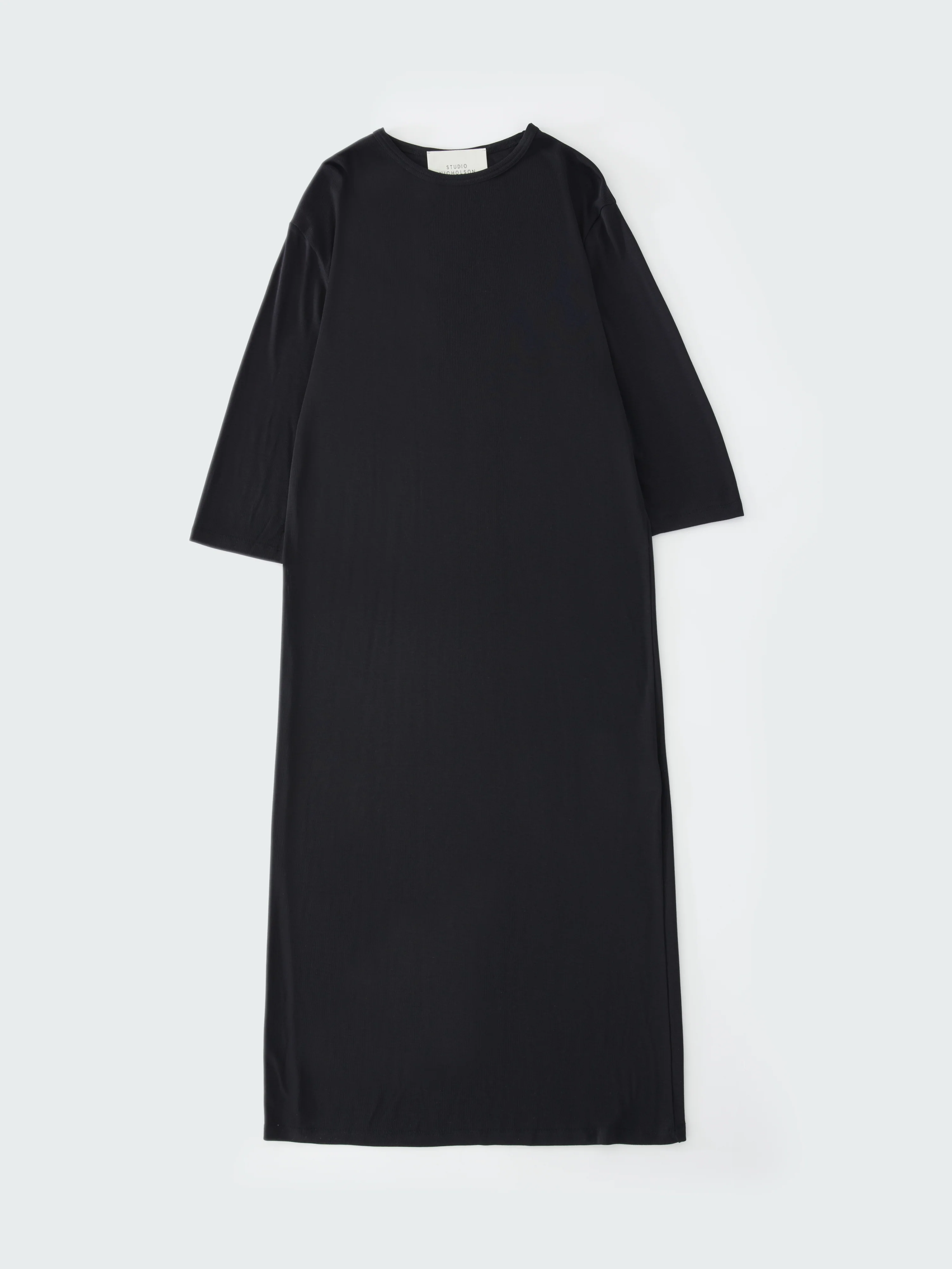 Banner Jersey Dress in Darkest Navy - Image 5