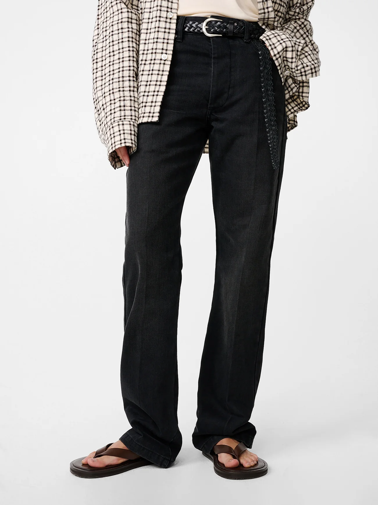 Barra Straight Leg Denim Pant in Faded Black Wash - Image 5