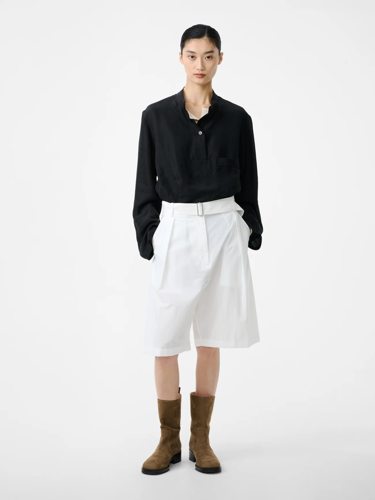 Baye Twill Polo Shirt in Black - Image 3