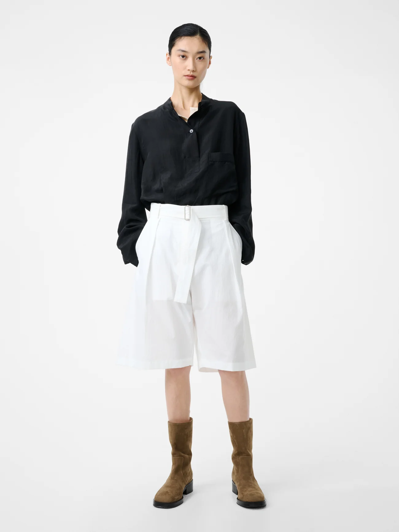 Baye Twill Polo Shirt in Black - Image 5