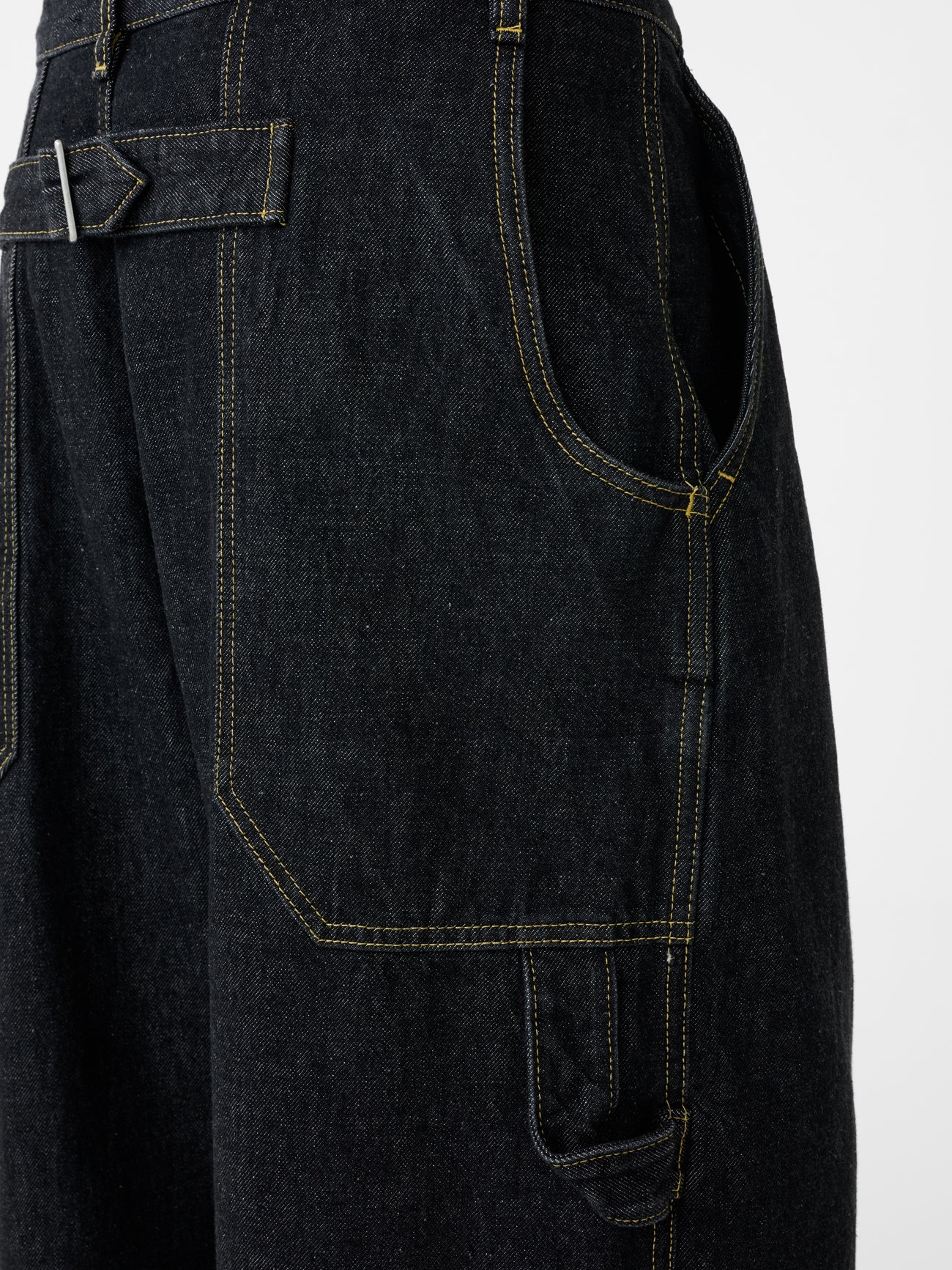 Bridges Italian Wide Leg Denim Pant in Black - Image 6