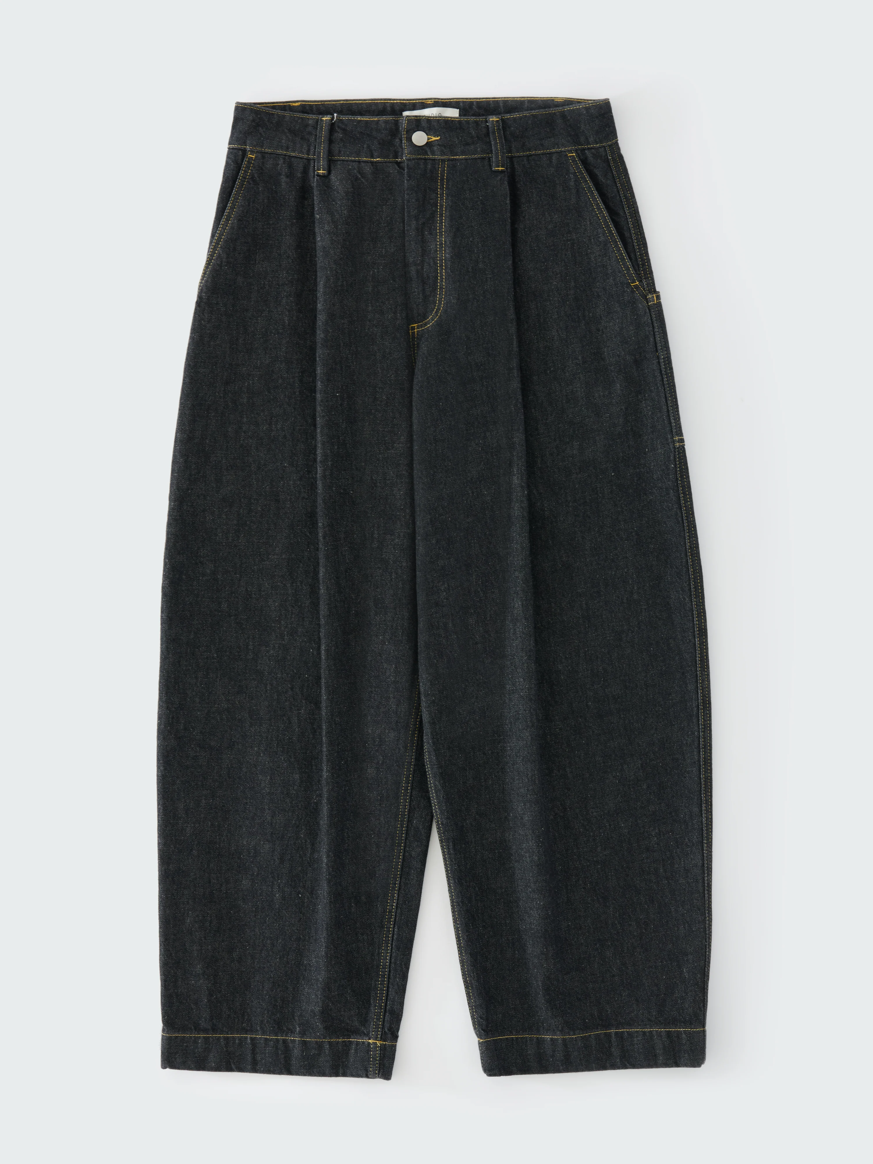 Bridges Italian Wide Leg Denim Pant in Black - Image 7