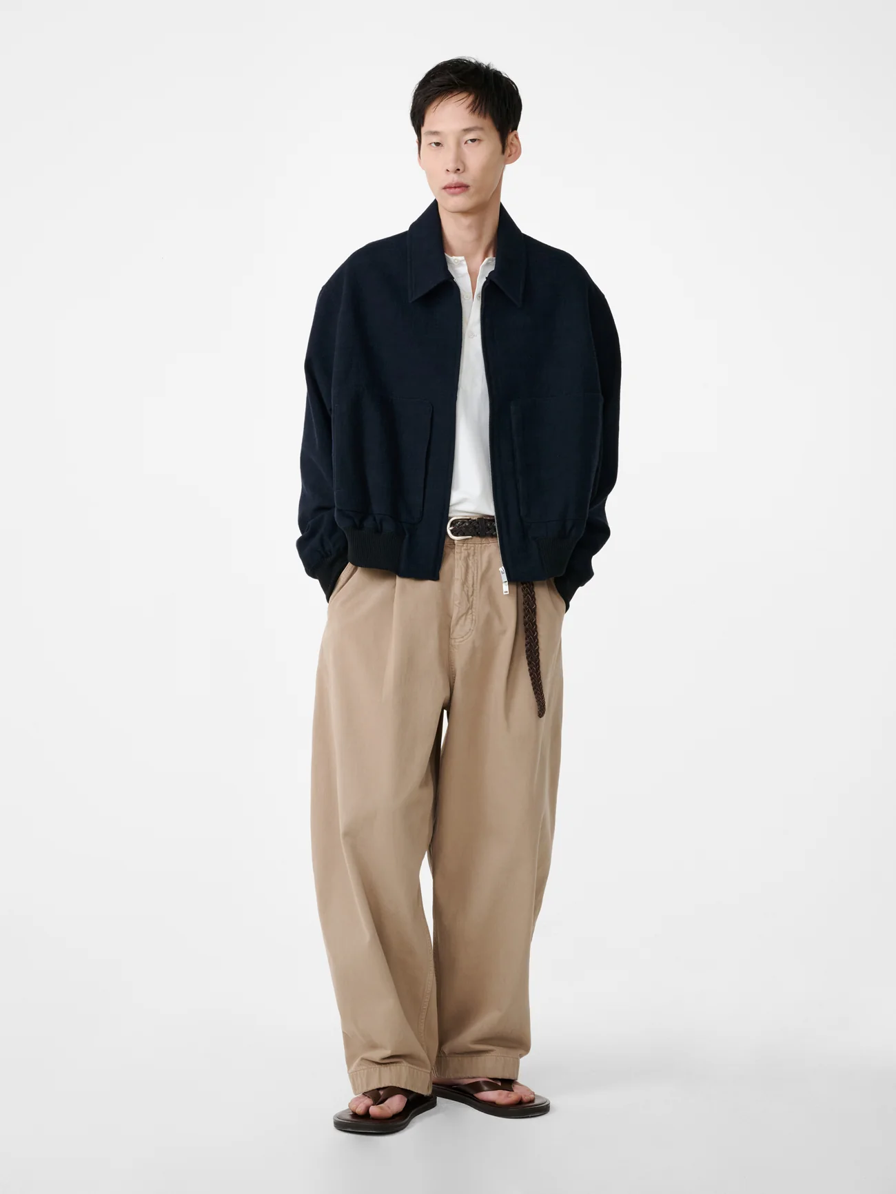 Bridges Wide Leg Denim Pant in Parcel - Image 2