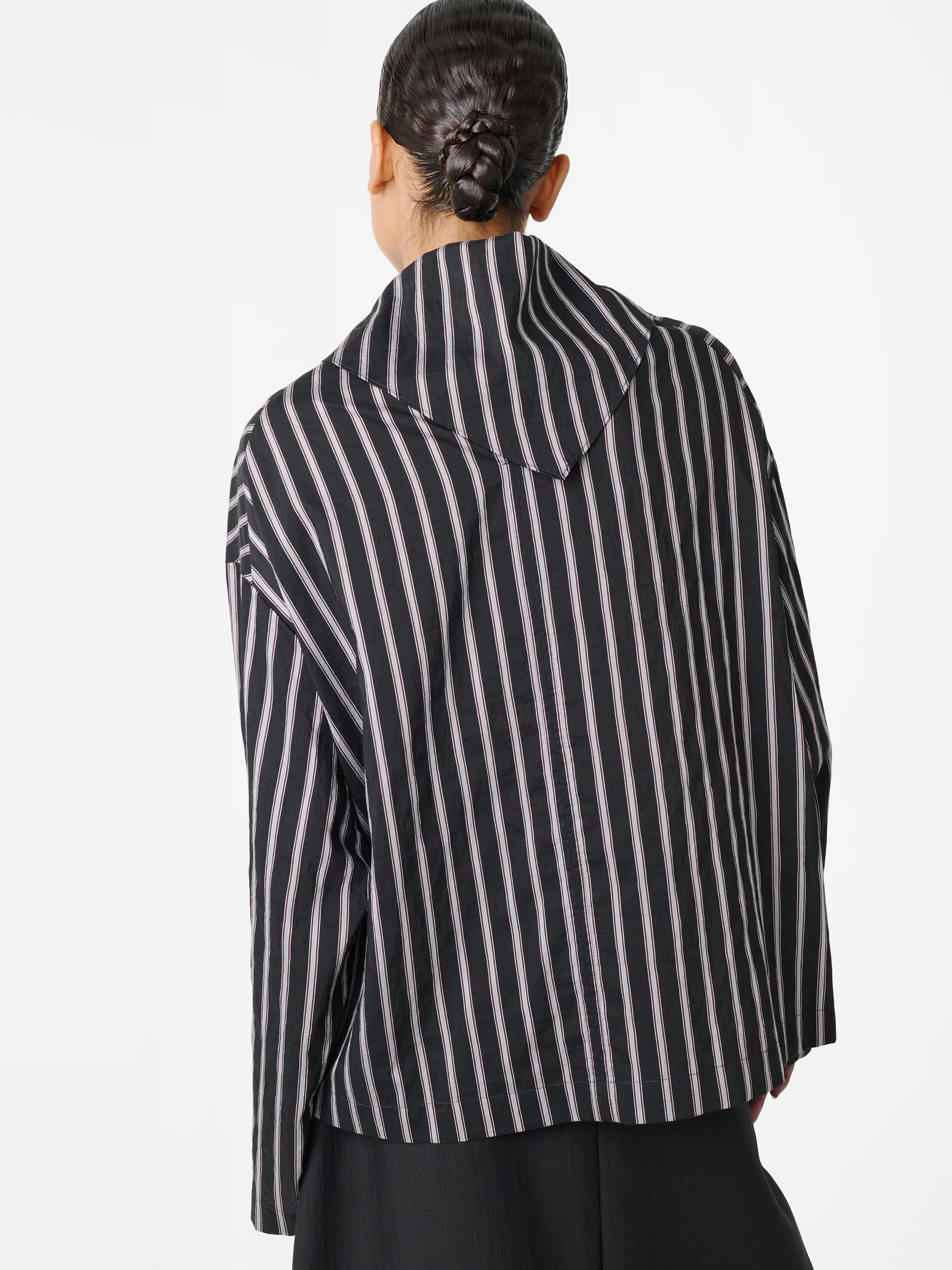Bute Stripe Top in Darkest Navy Stripe - Image 2