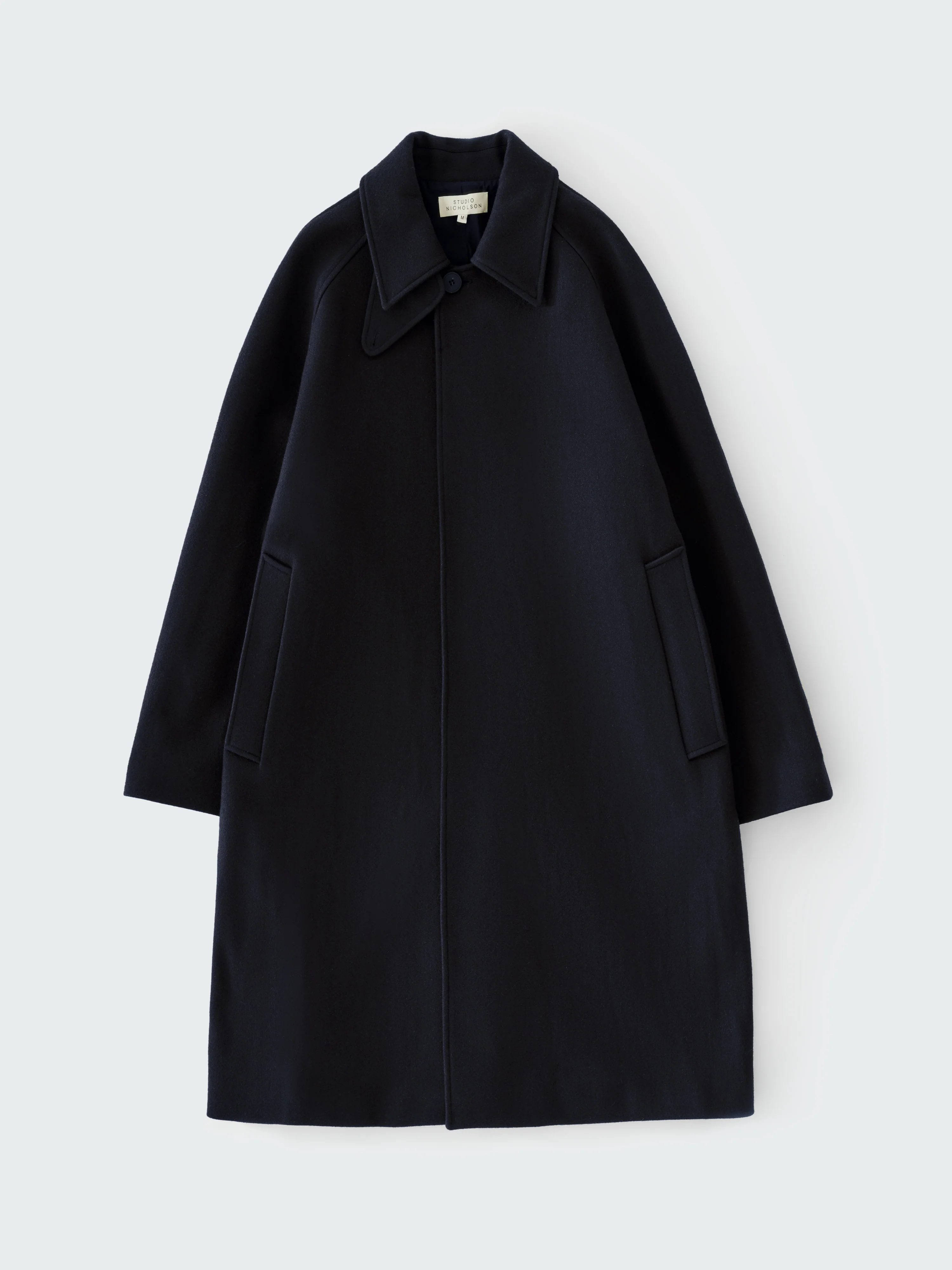 Cabo Wool Coat in Dark Navy - Image 7