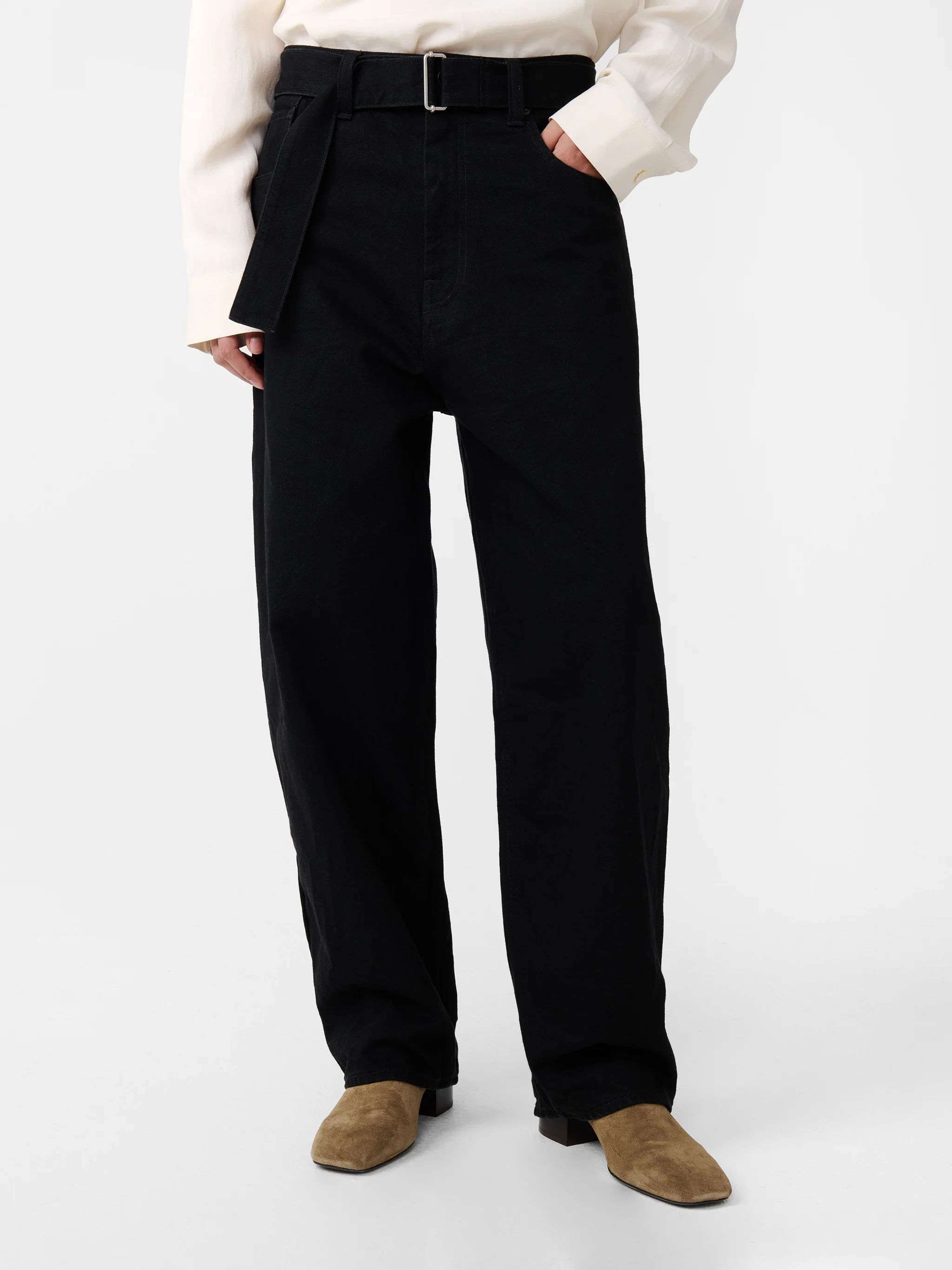 Cahun Crinkle Denim Pant in Black - Image 5