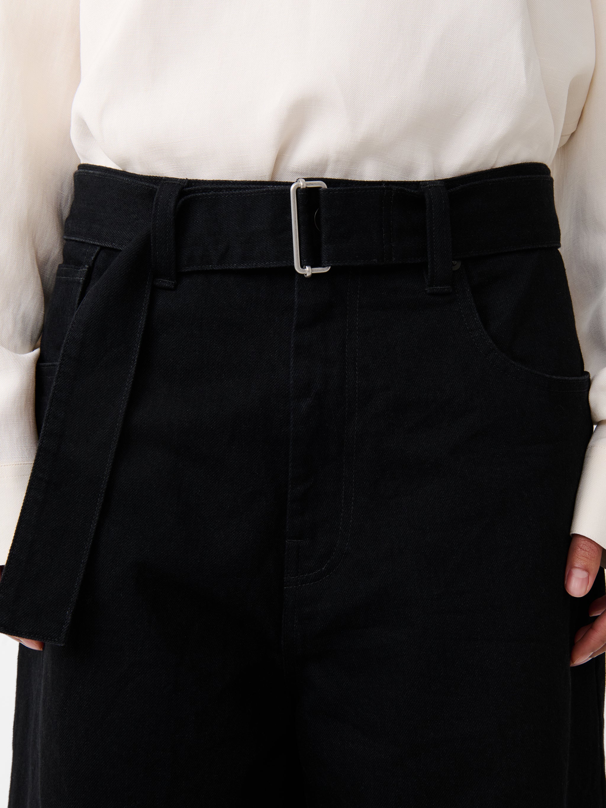 Cahun Crinkle Denim Pant in Black - Image 6
