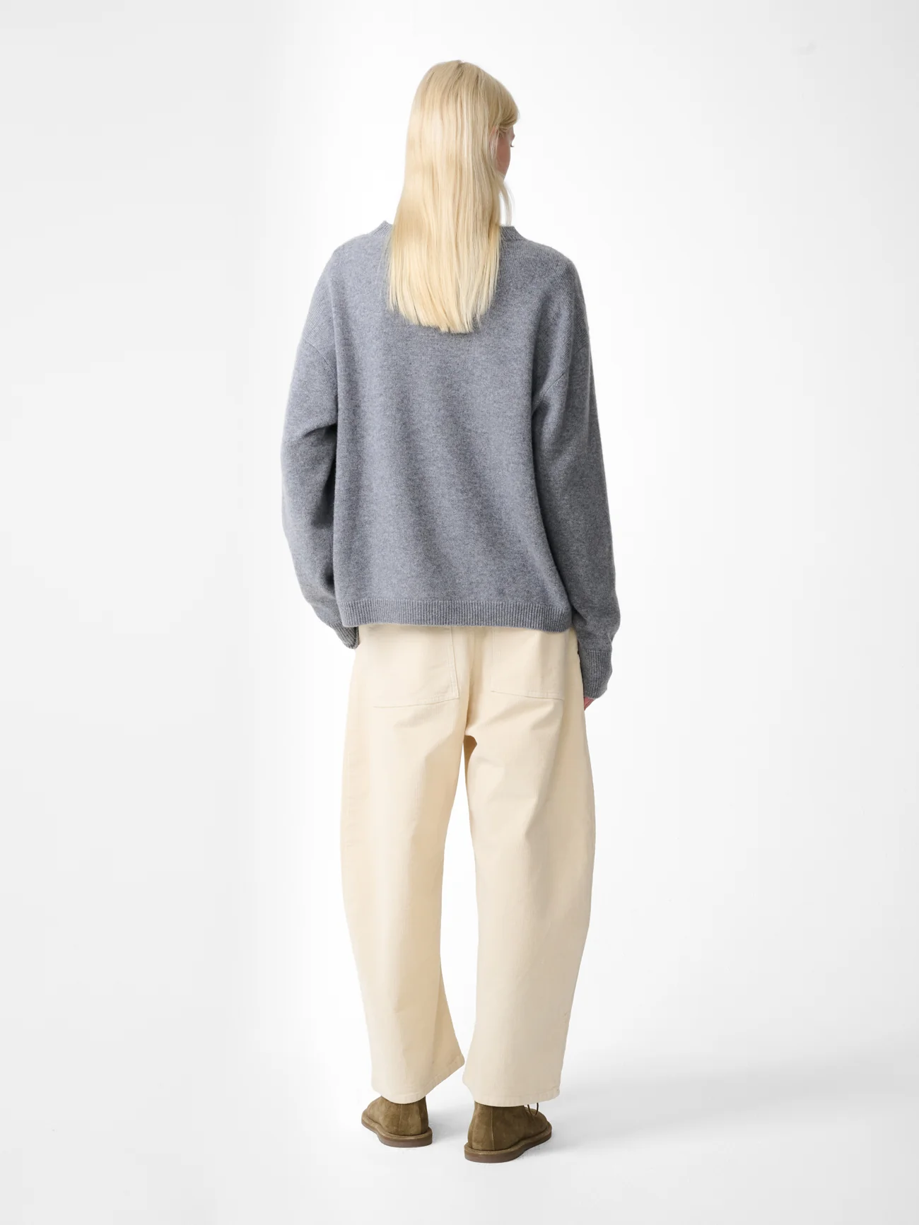 Chalco Corduroy Wide Leg Pant in Panna - Image 4