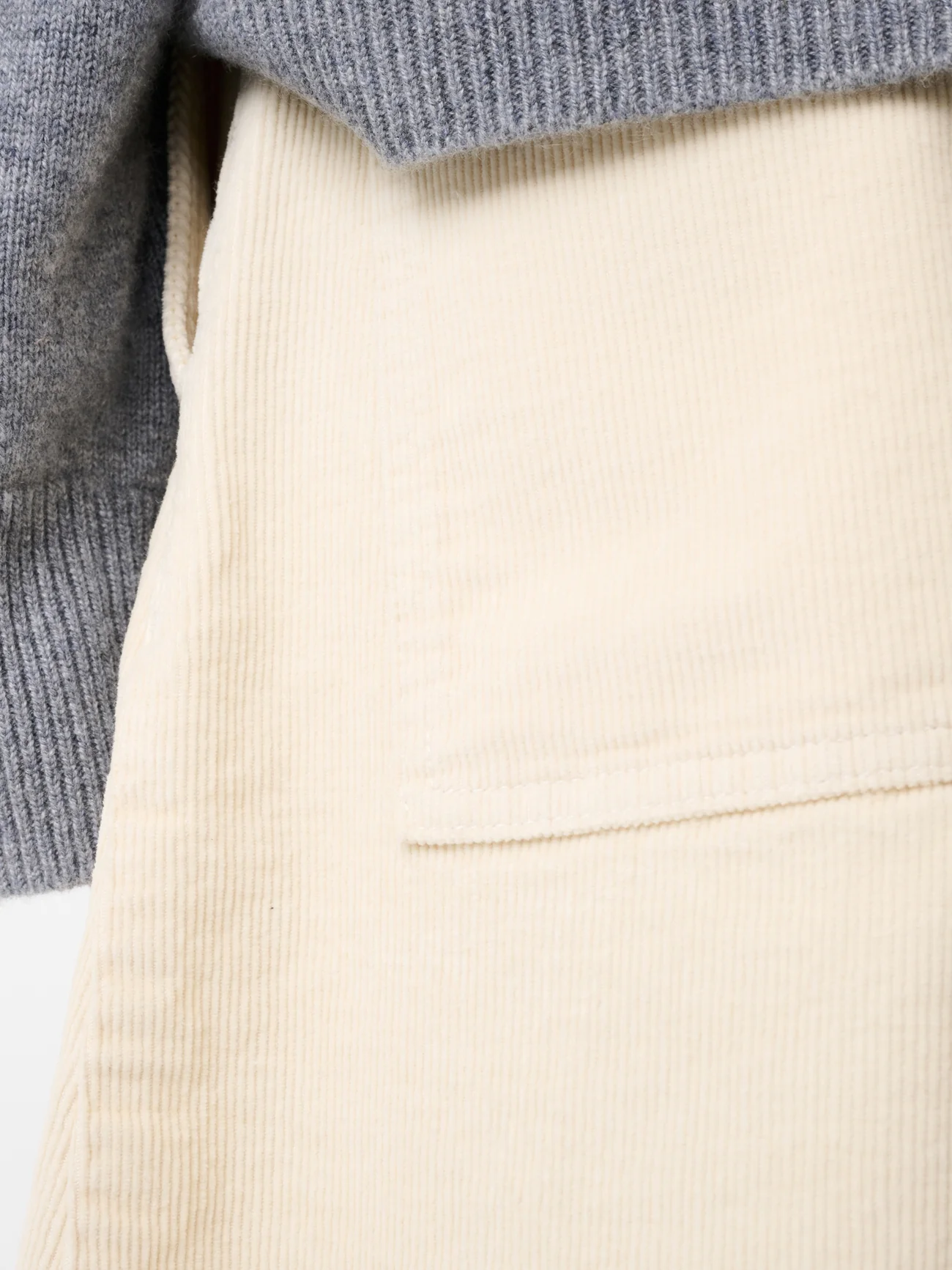 Chalco Corduroy Wide Leg Pant in Panna - Image 8