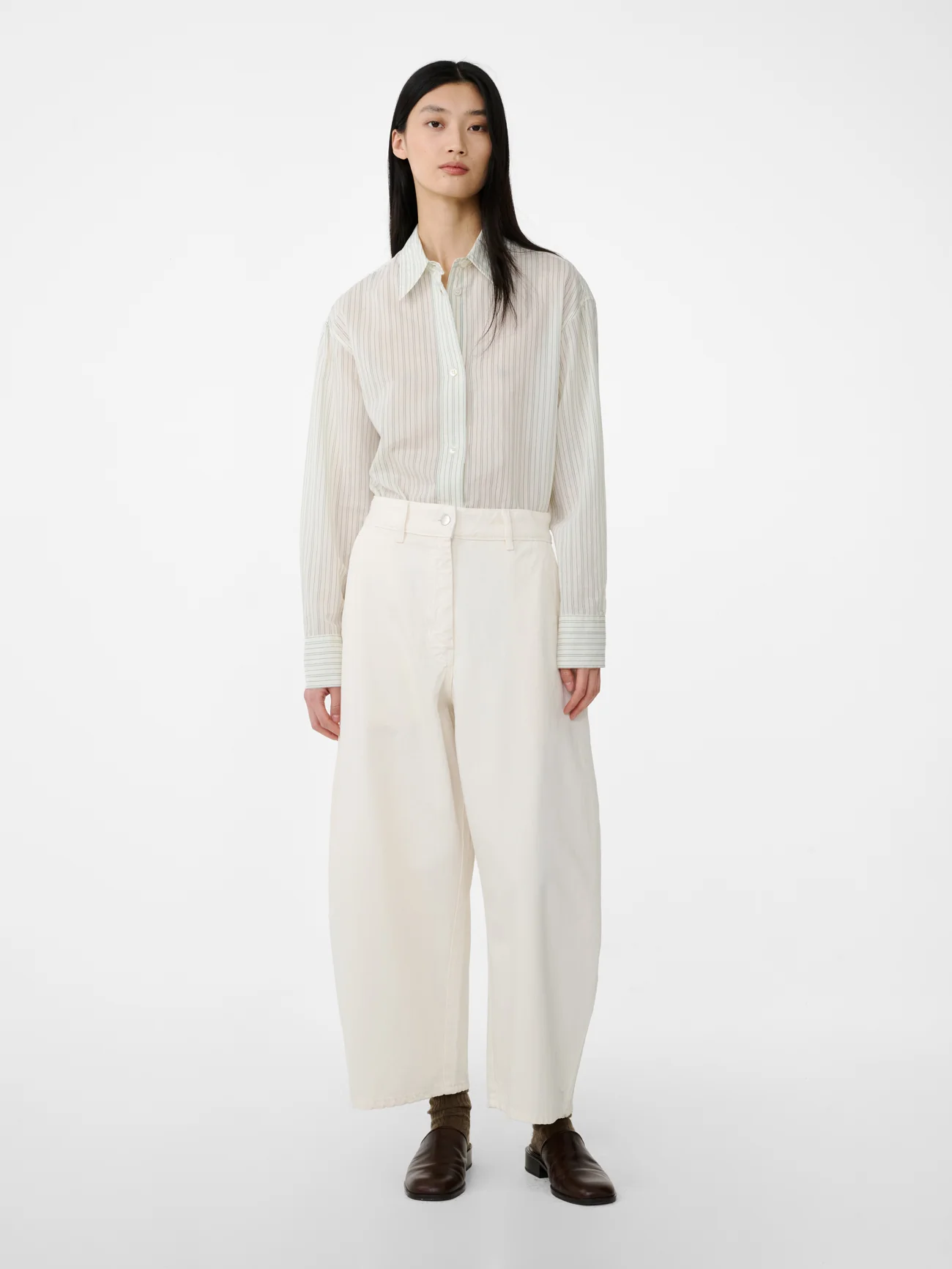 Chalco Wide Leg Denim Pant in Parchment