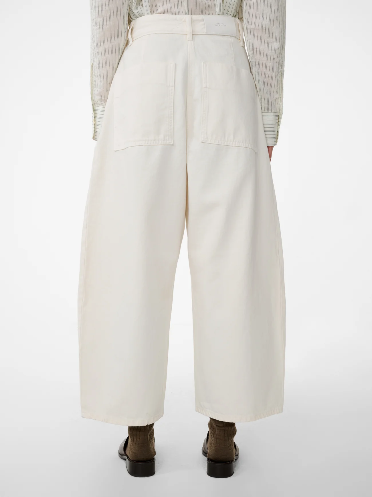 Chalco Wide Leg Denim Pant in Parchment - Image 5