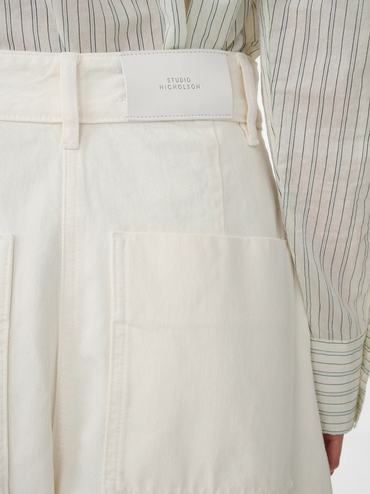 Chalco Wide Leg Denim Pant in Parchment - Image 6