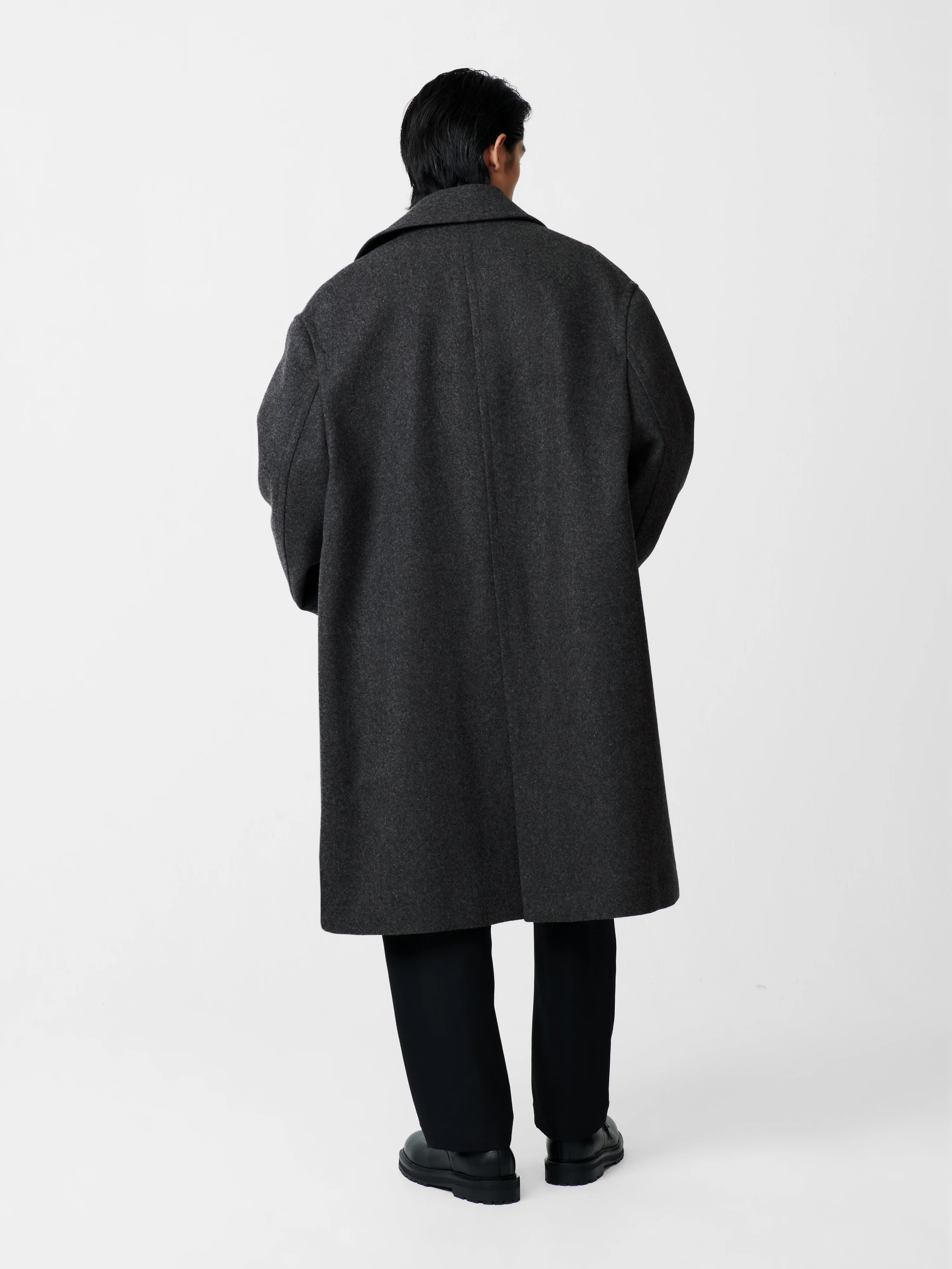 Cover Coat in Charcoal Marl - Image 4