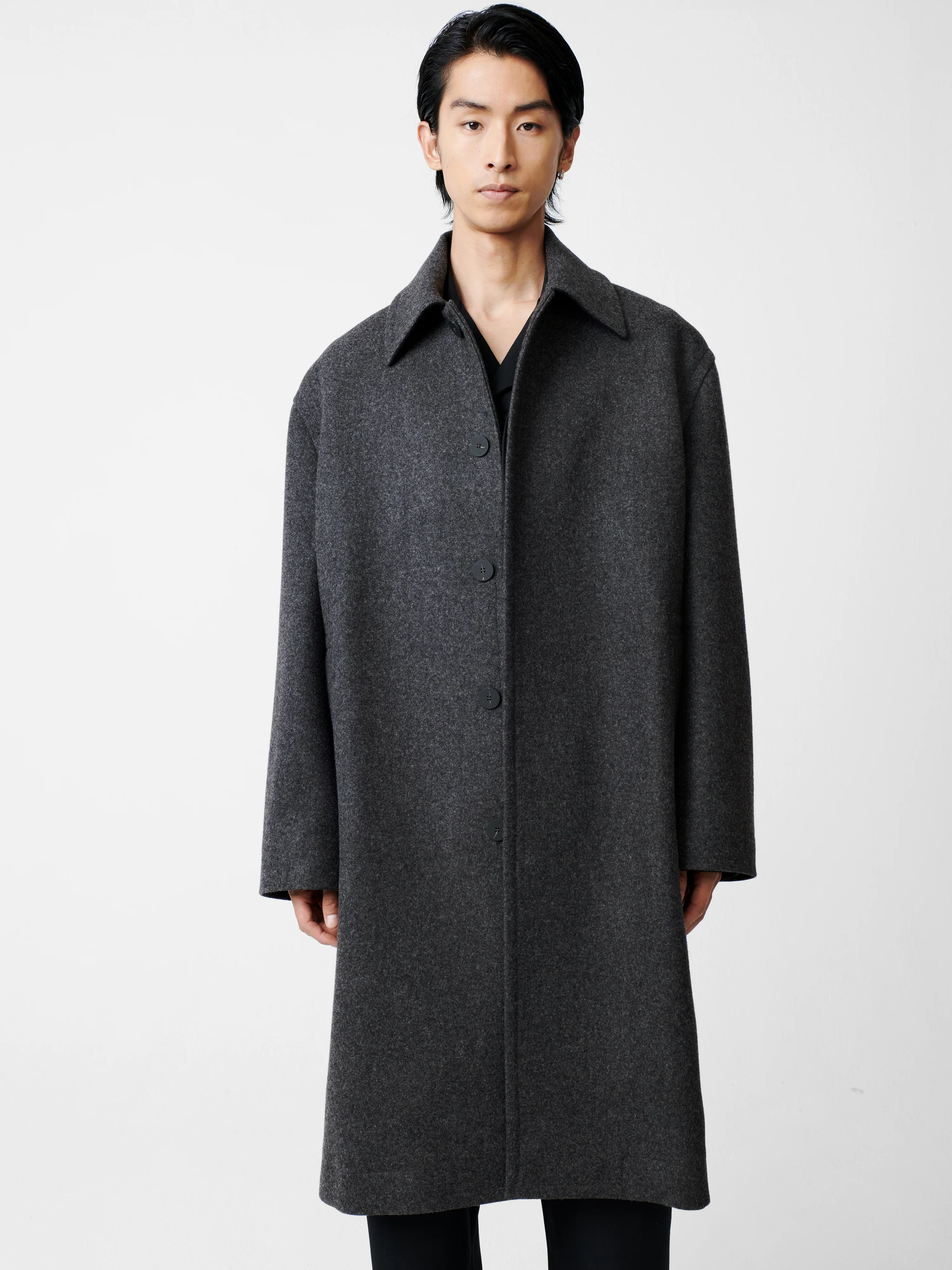 Cover Coat in Charcoal Marl - Image 5