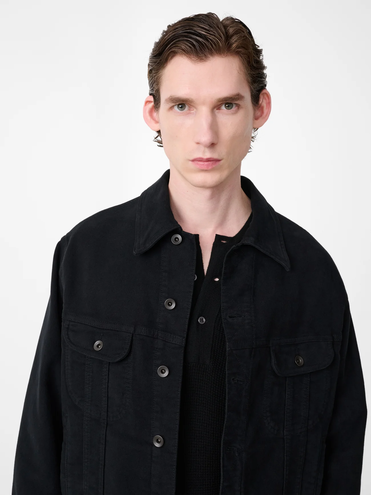 Derby Moleskin Jacket in Black - Image 7