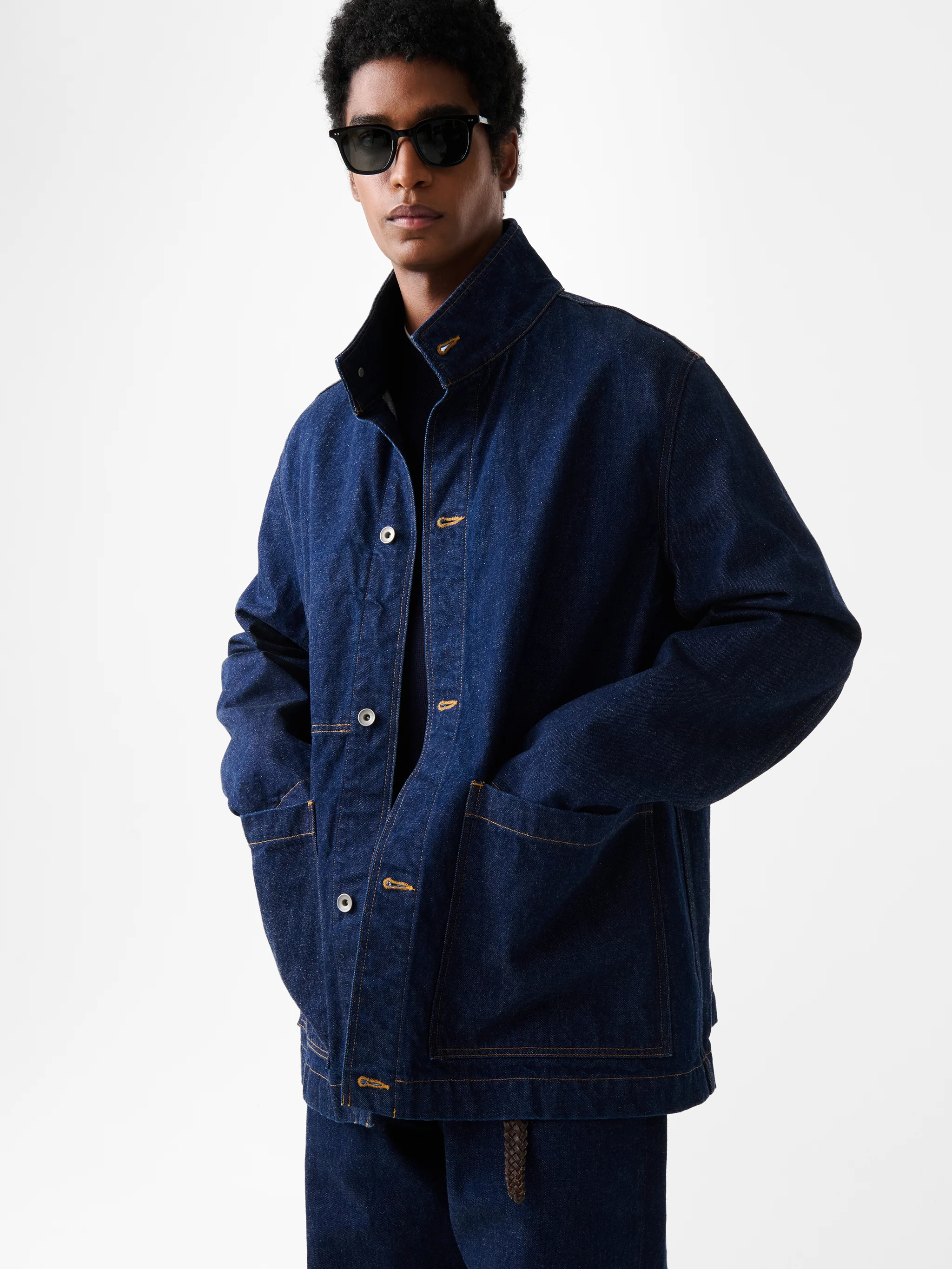 District Denim Jacket in Indigo Wash - Image 11