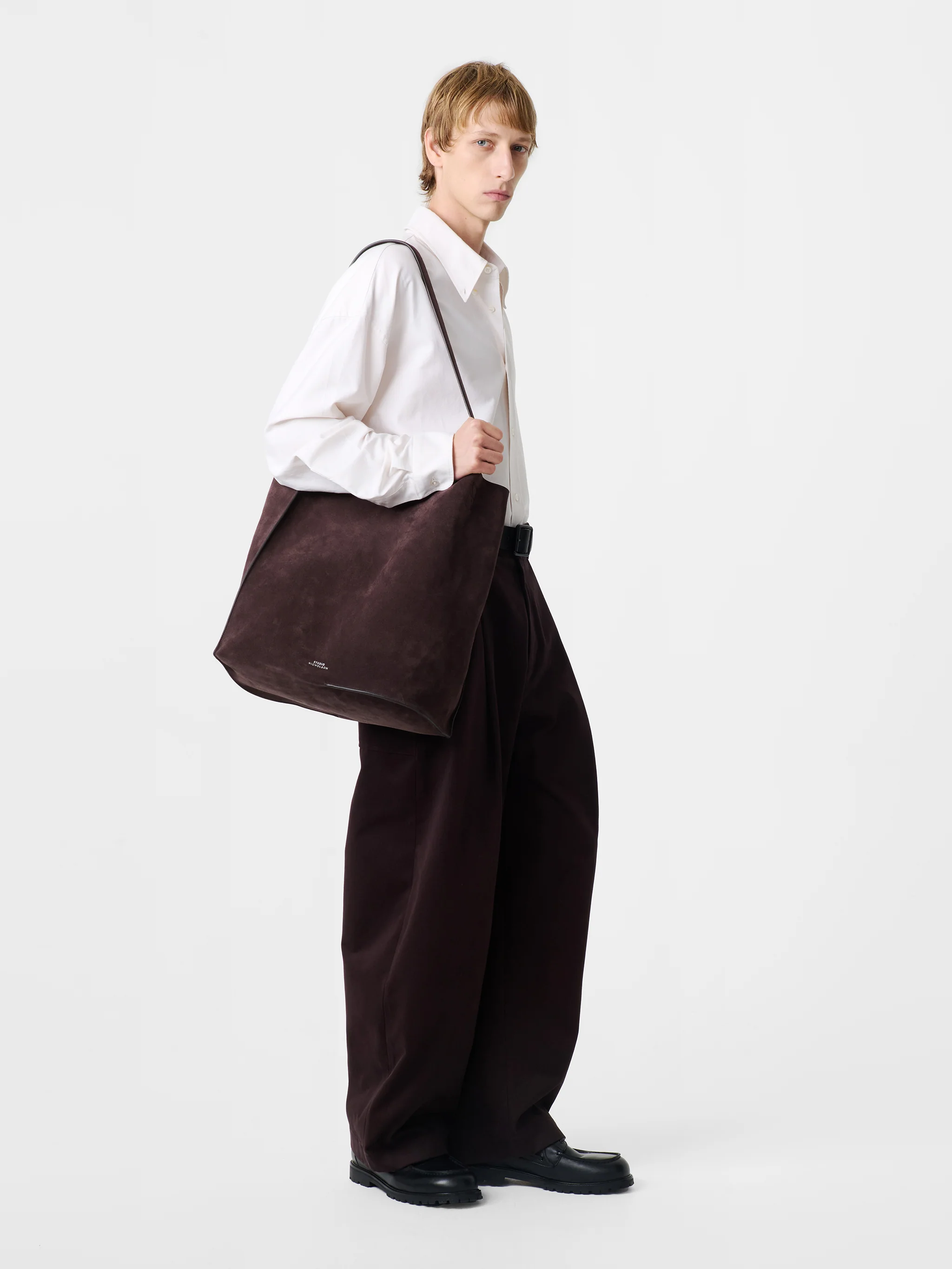 Doublet Type 2 Suede Bag in Conker - Image 4