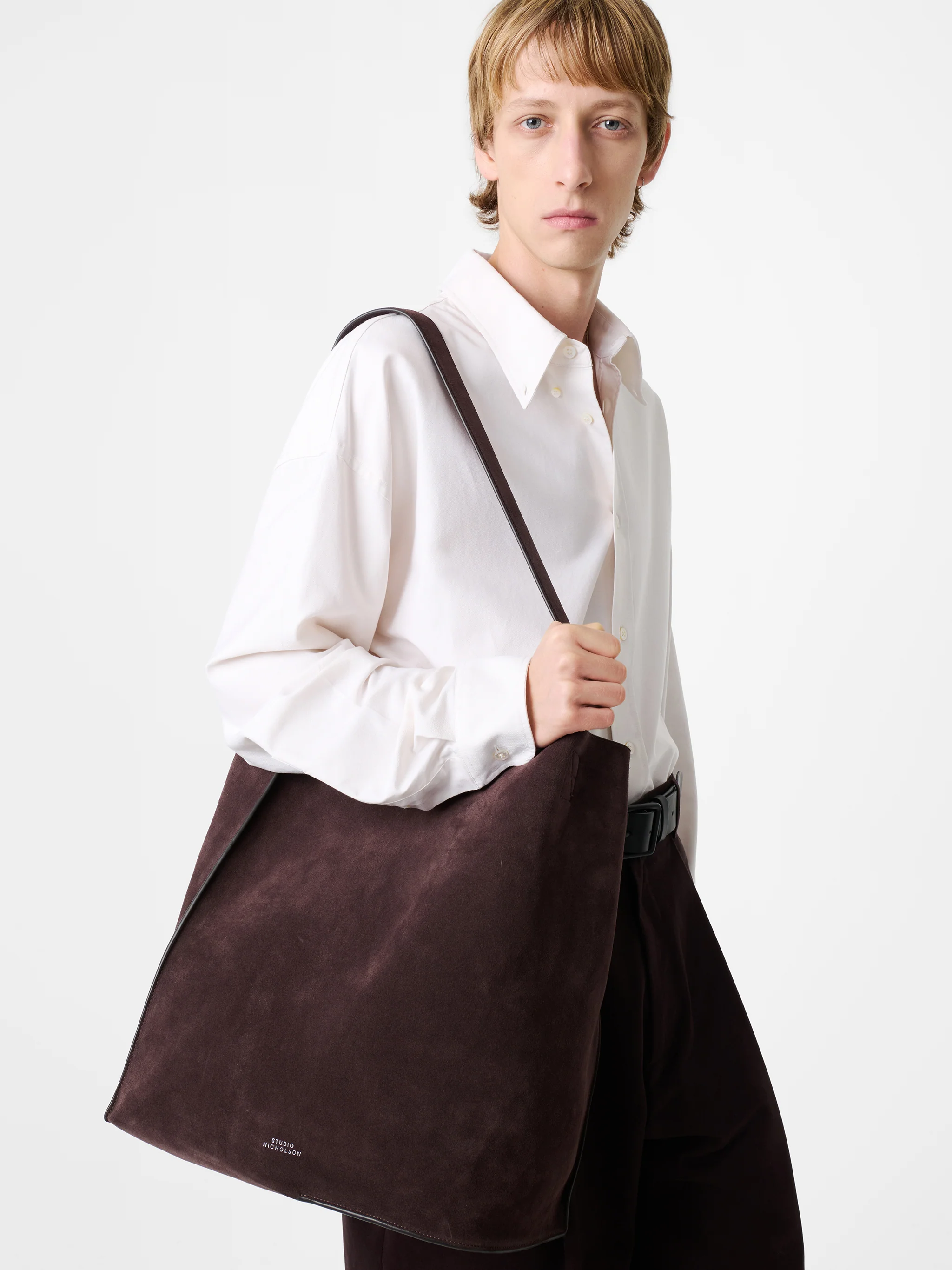 Doublet Type 2 Suede Bag in Conker - Image 5