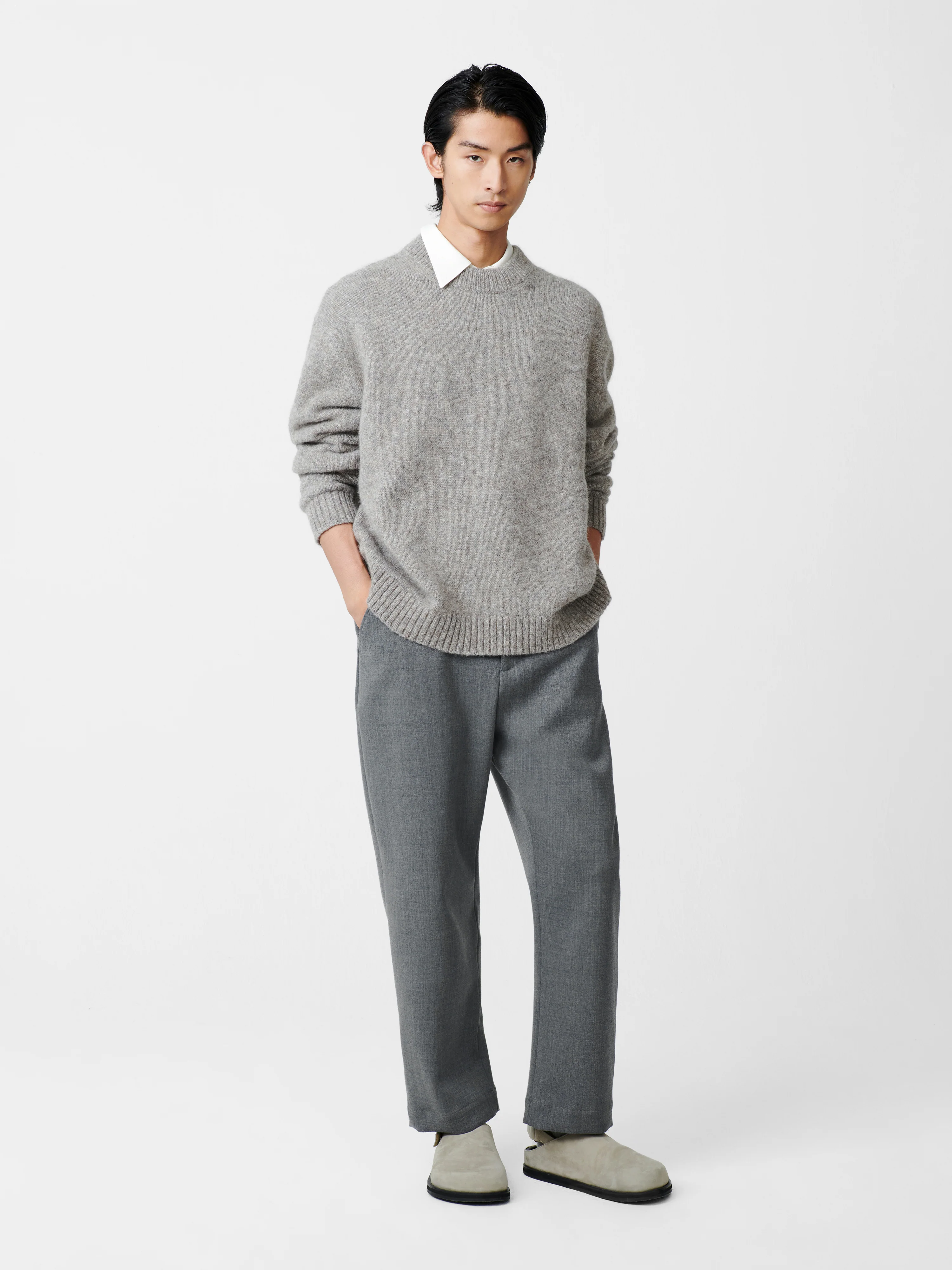 Ezra Pant in Grey Marl - Image 2