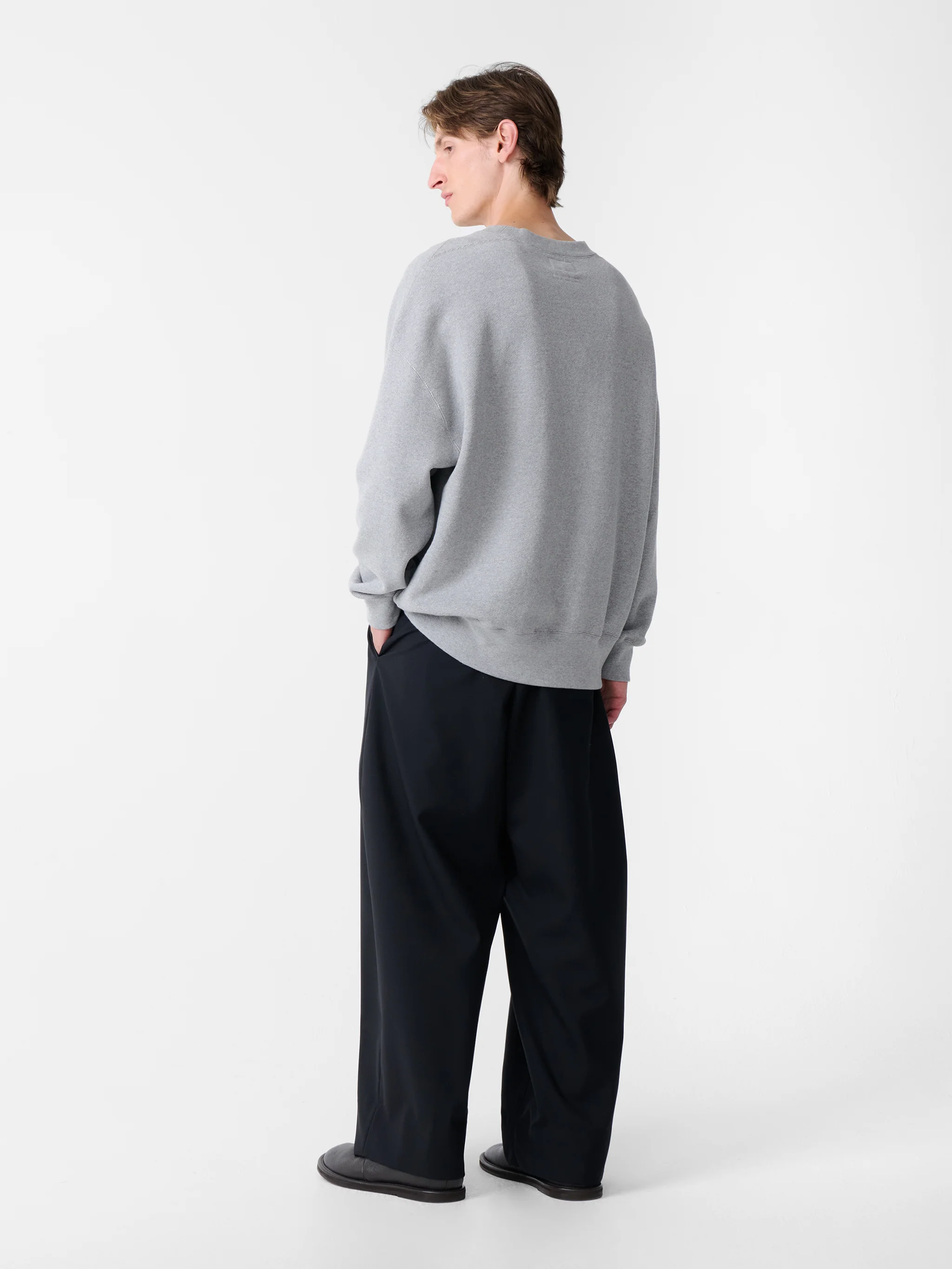 SN X BEAMS Plus Golightly Jersey in Grey Marl - Image 4