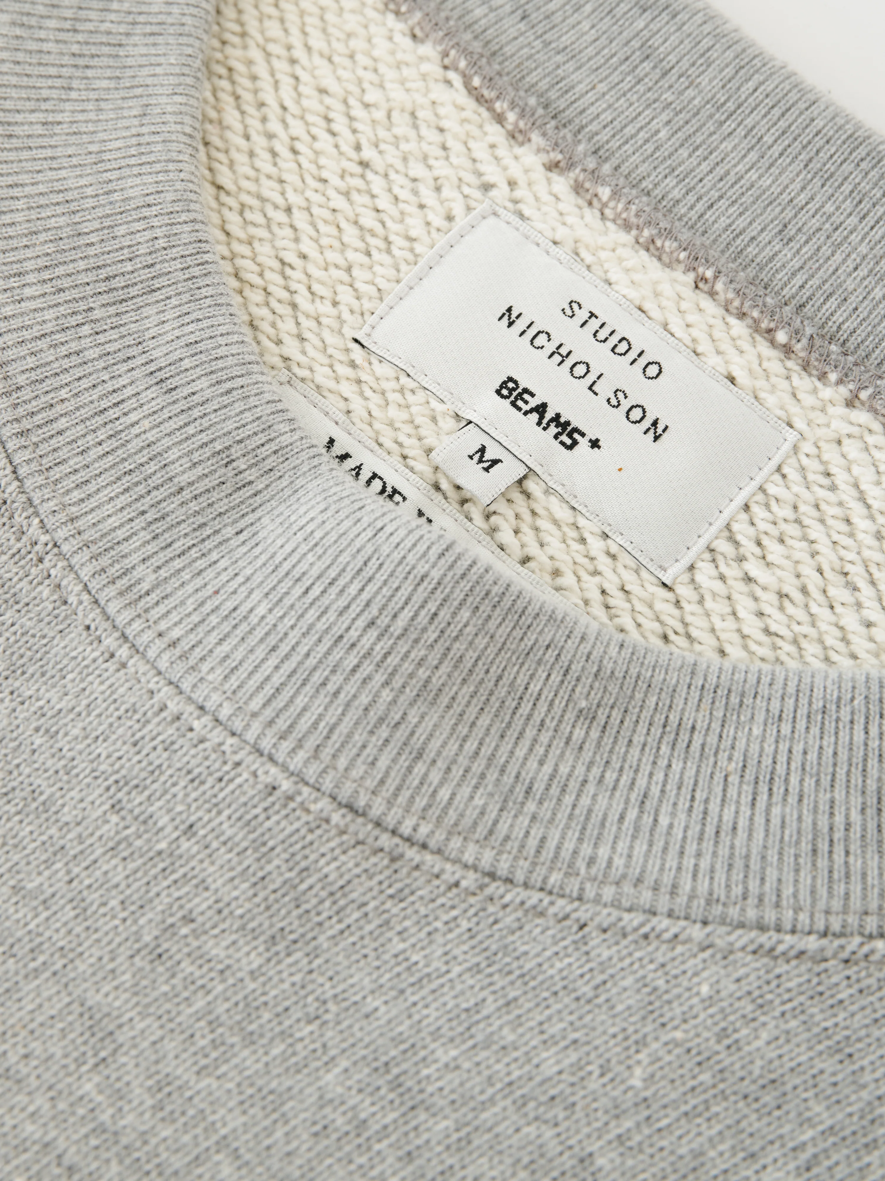 SN X BEAMS Plus Golightly Jersey in Grey Marl - Image 7