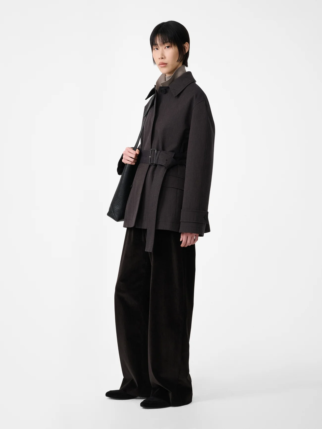 Grange Corduroy Wide Leg Pant in Espresso - Image 4