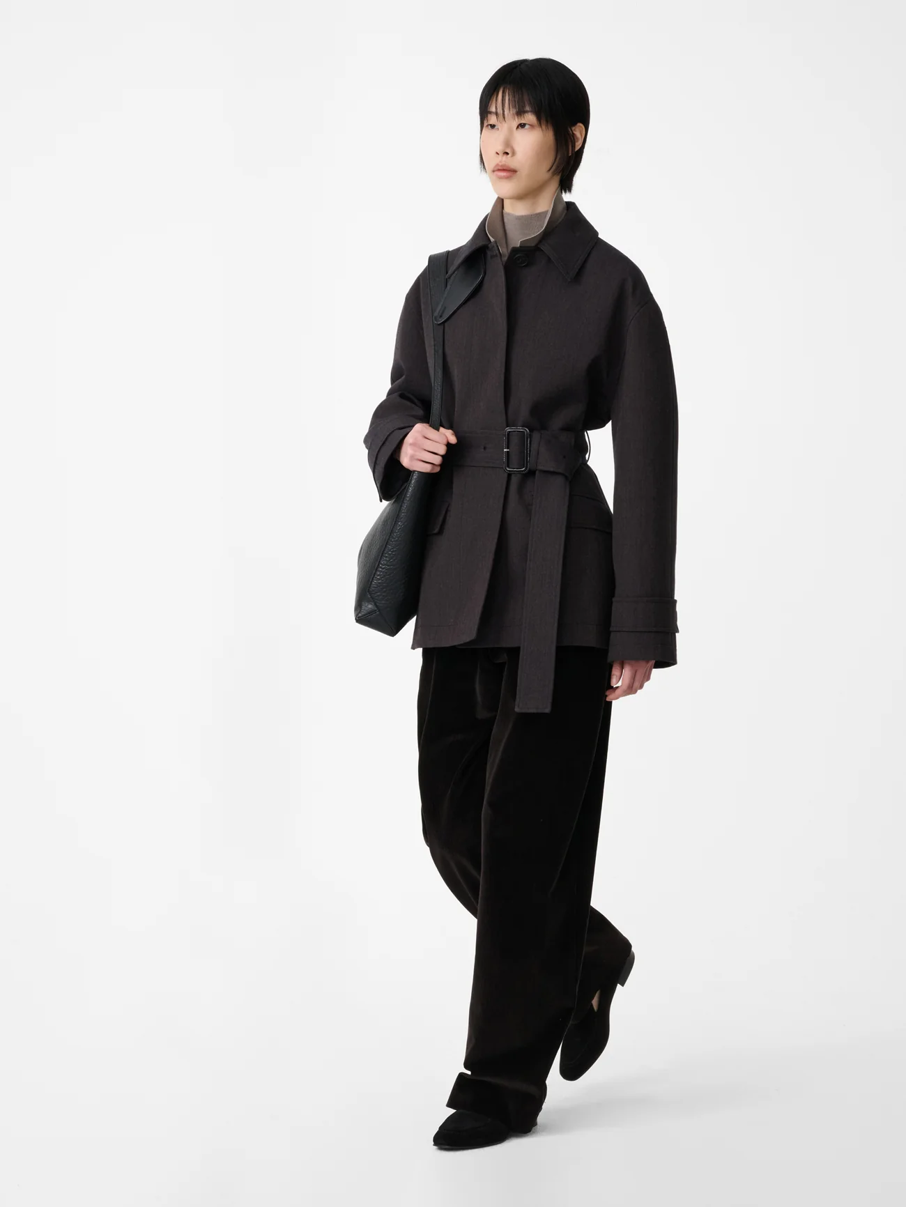 Grange Corduroy Wide Leg Pant in Espresso - Image 5