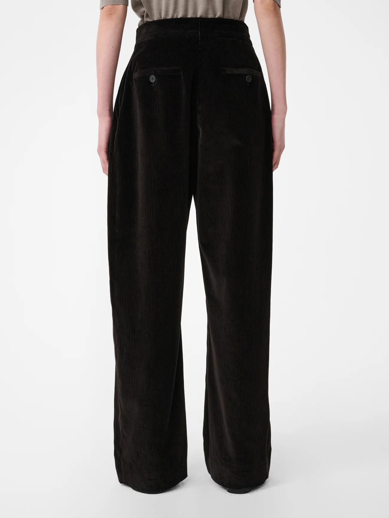 Grange Corduroy Wide Leg Pant in Espresso - Image 9