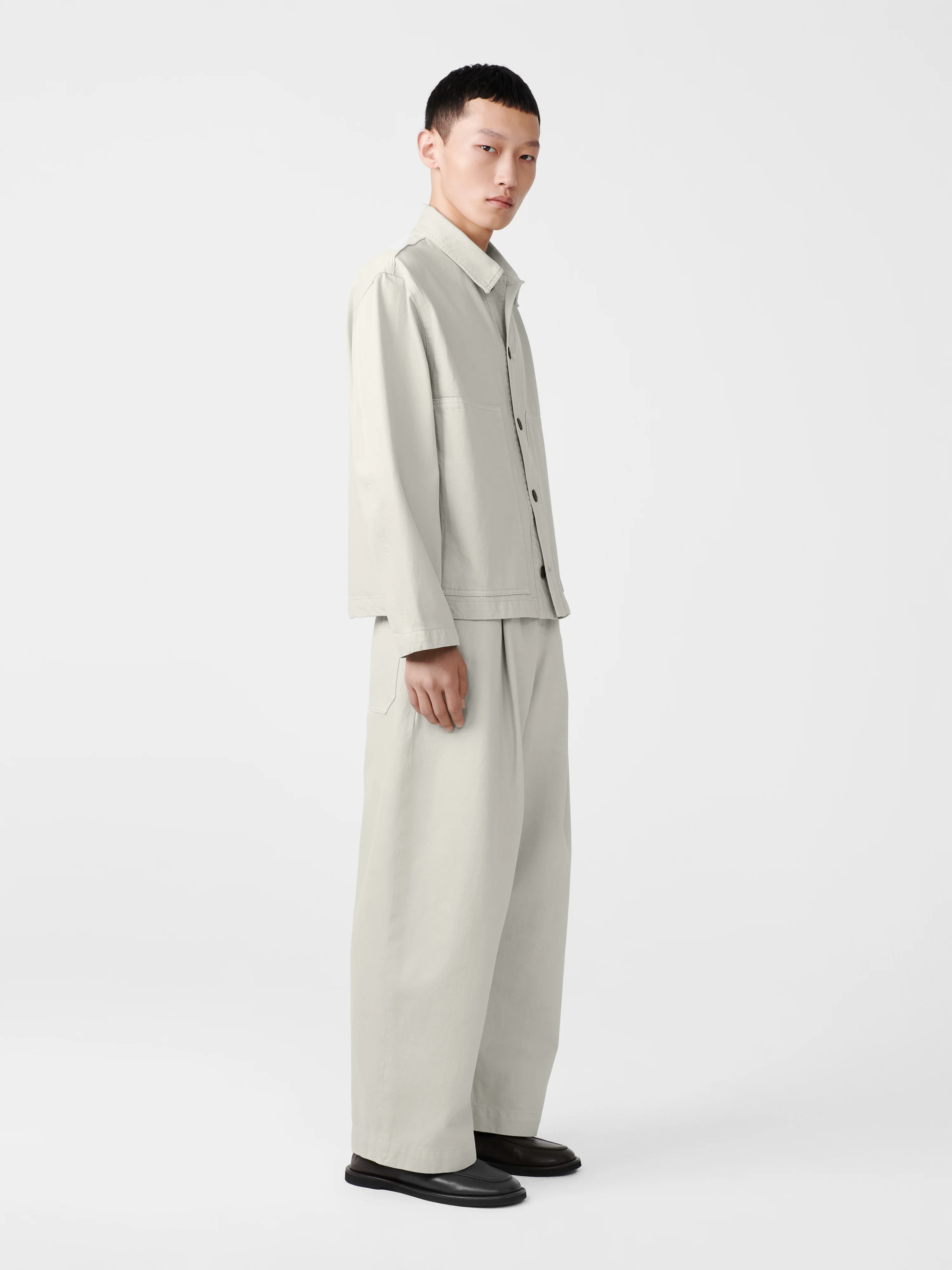 Graph Denim Jacket in Bone Grey - Image 3