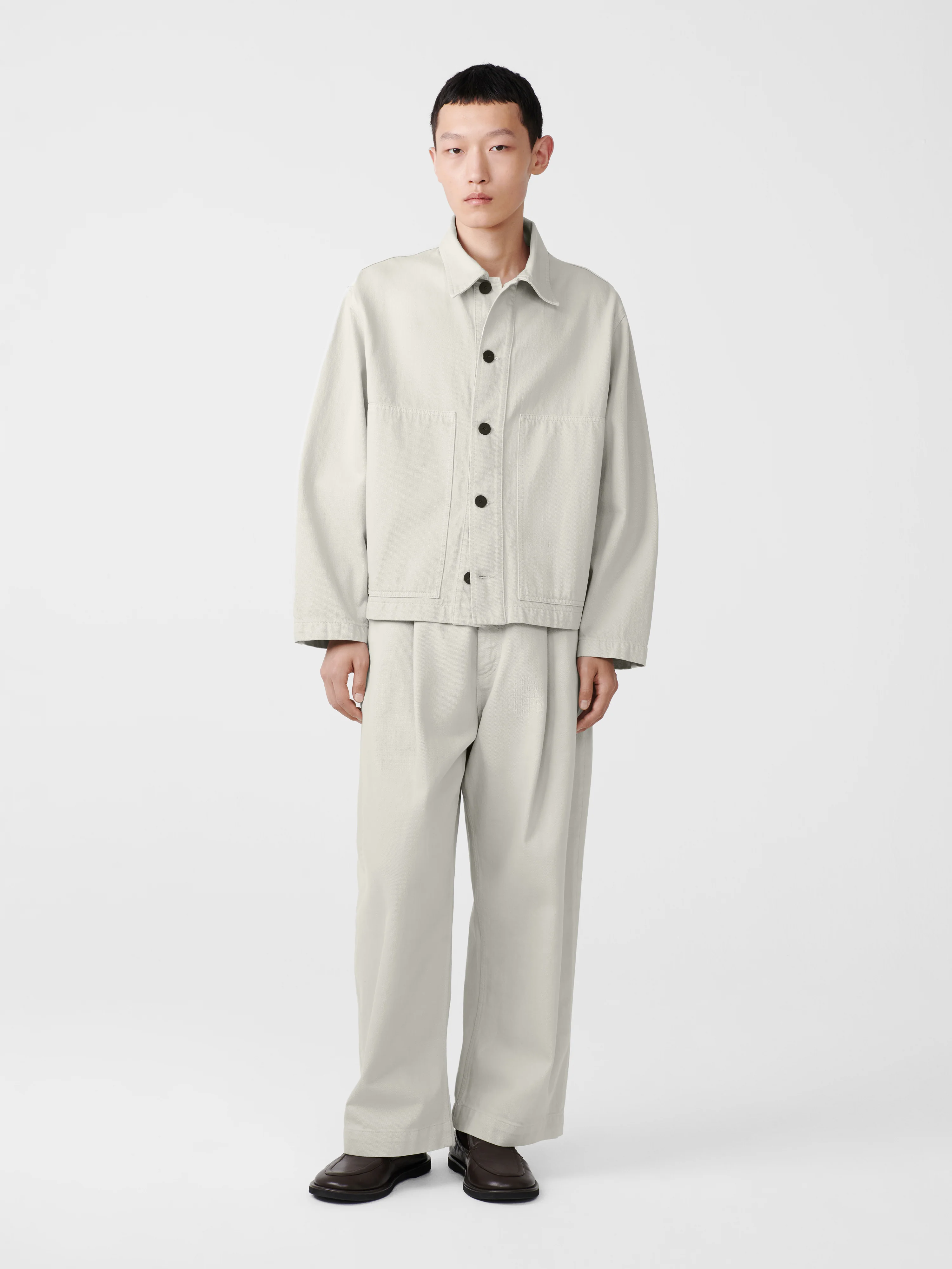 Graph Denim Jacket in Bone Grey - Image 4