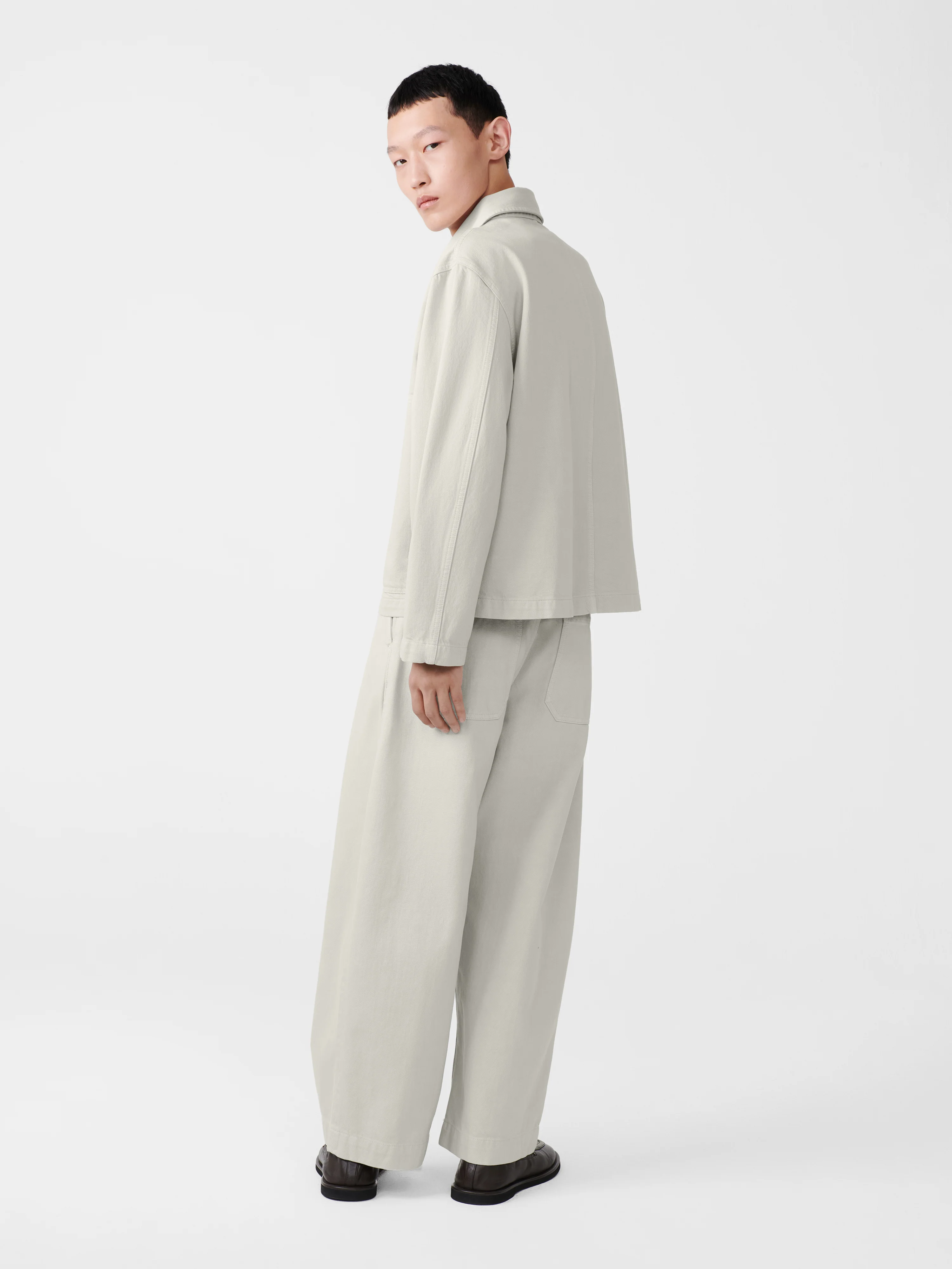Graph Denim Jacket in Bone Grey - Image 5