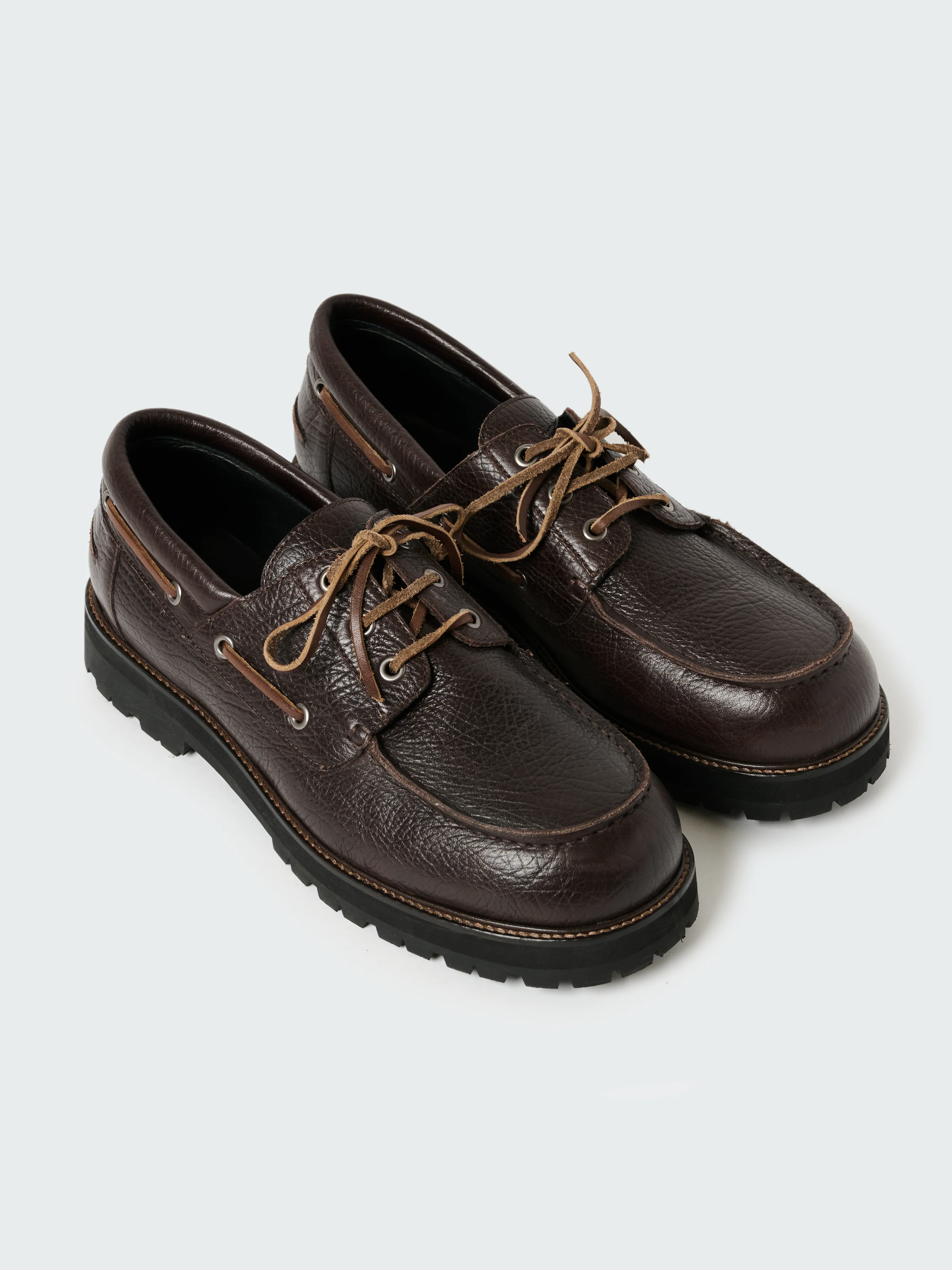 Guston Leather Shoe in Conker - Image 2