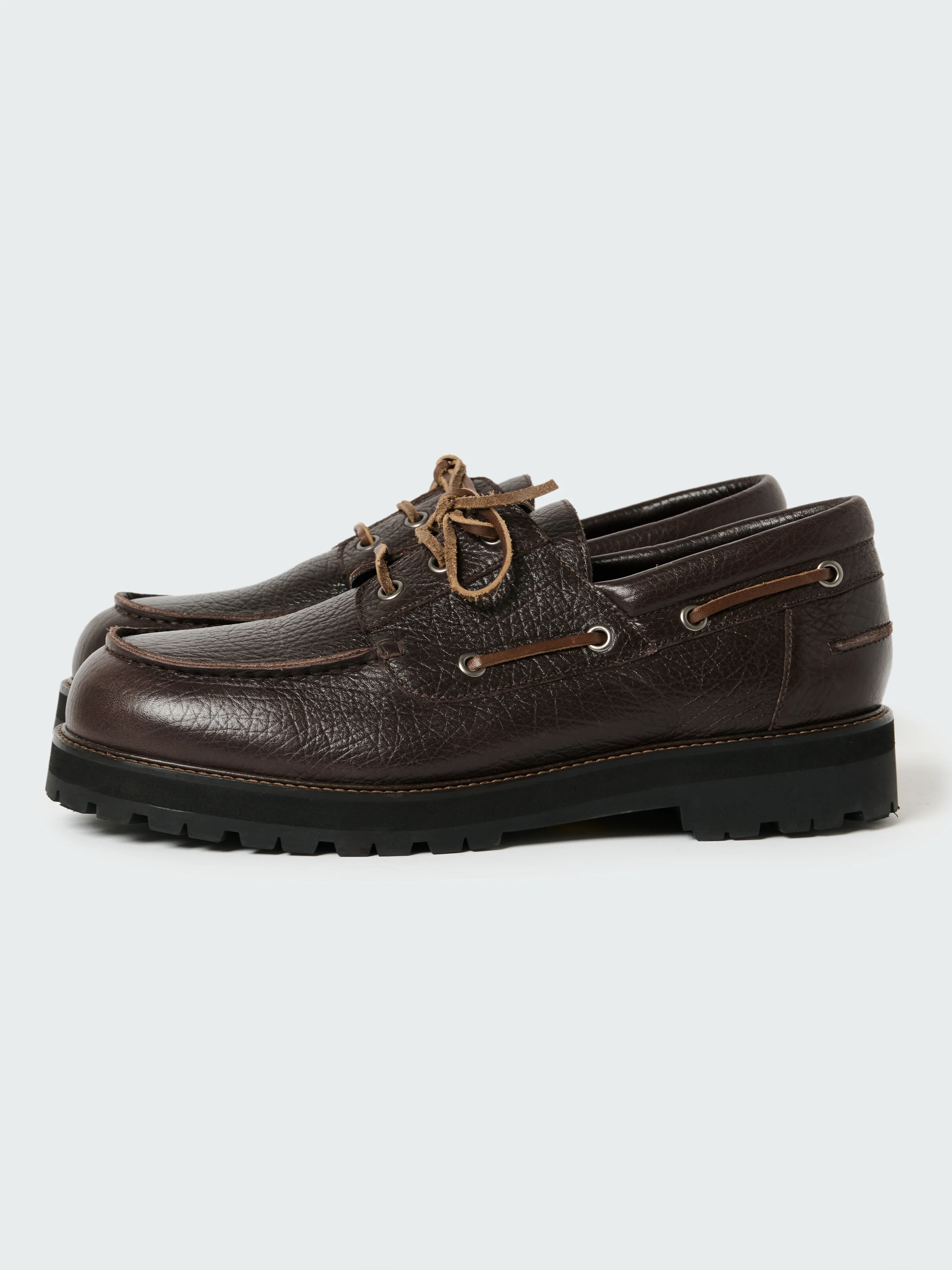Guston Leather Shoe in Conker - Image 3