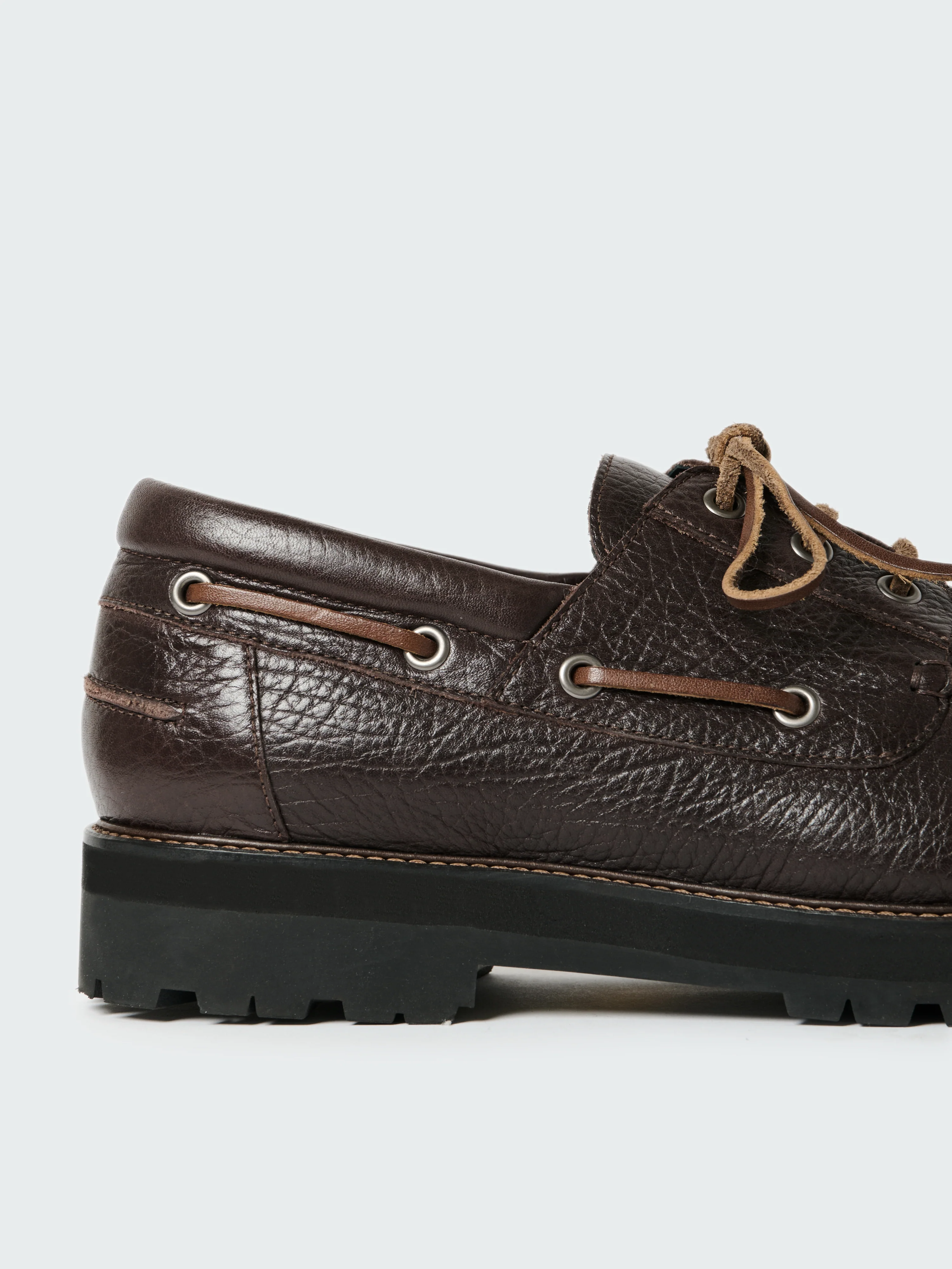 Guston Leather Shoe in Conker - Image 5