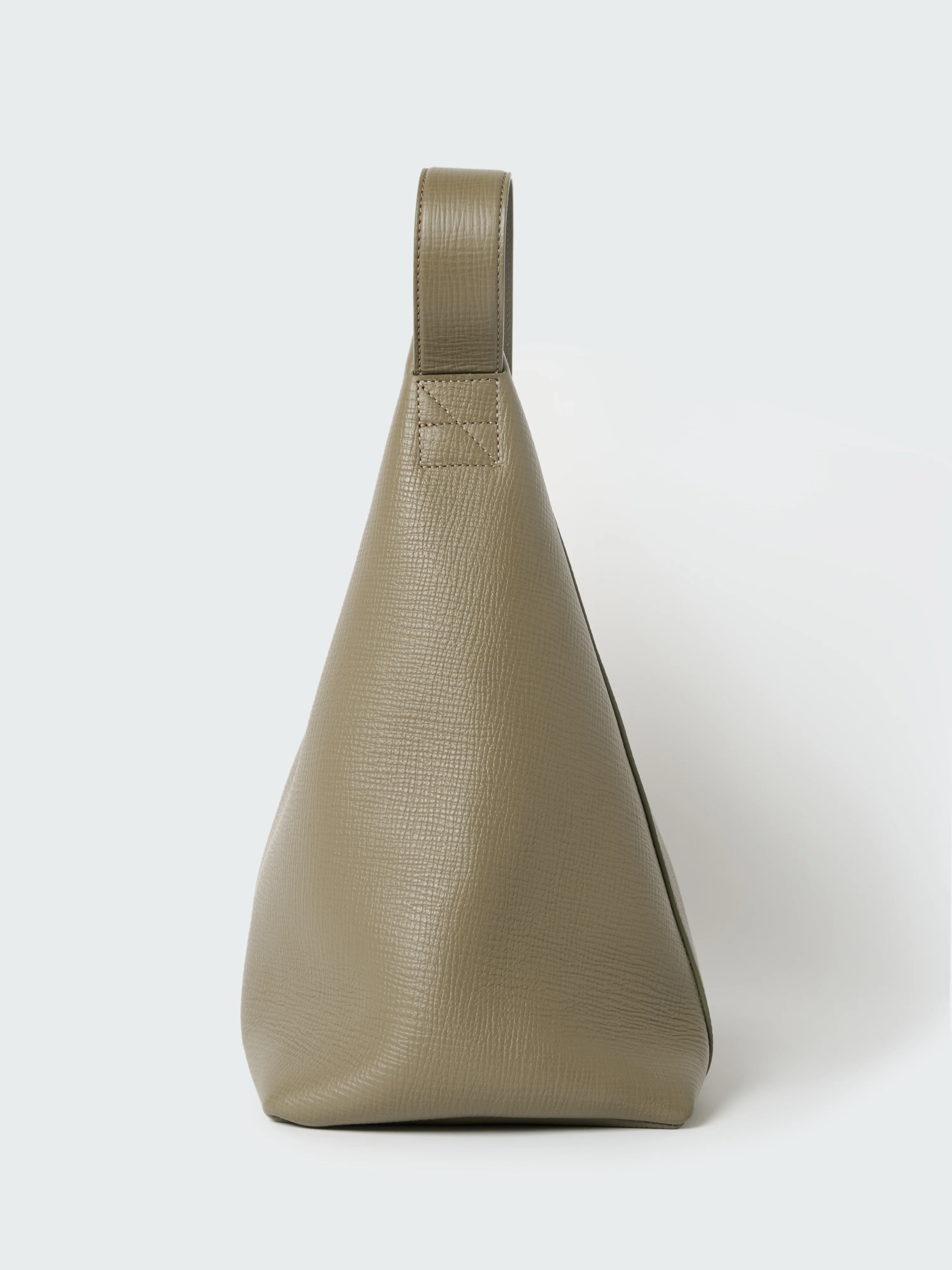 Hobo Type 1 Leather Bag in Elephant - Image 5