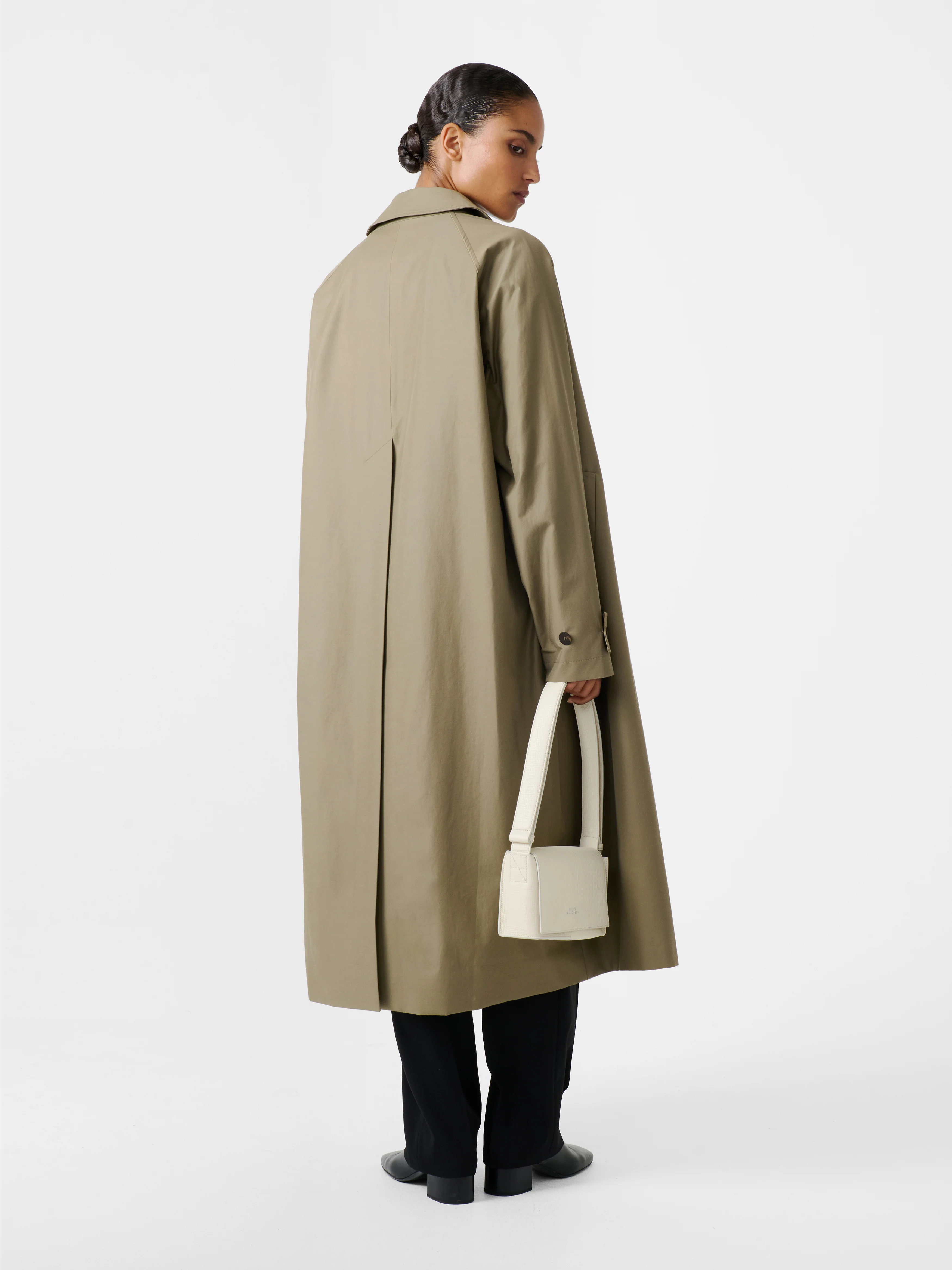 Holin Coated Cotton Trench in Dark Dusk - Image 4