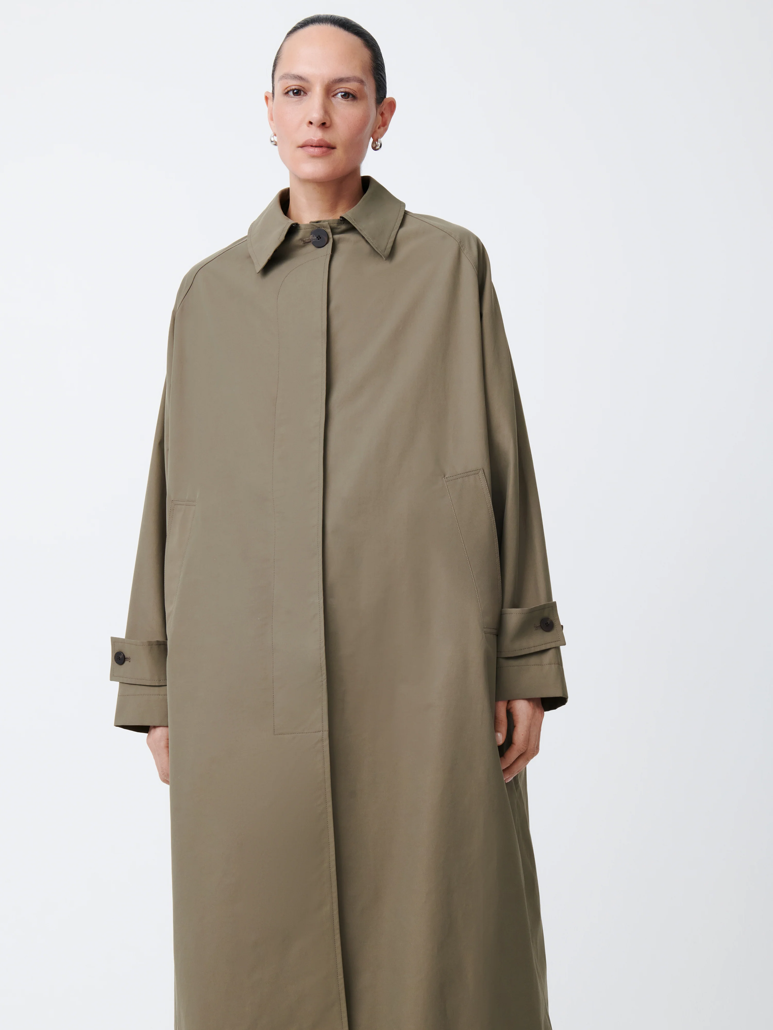 Holin Technical Cotton Trench in Dark Dusk - Image 3