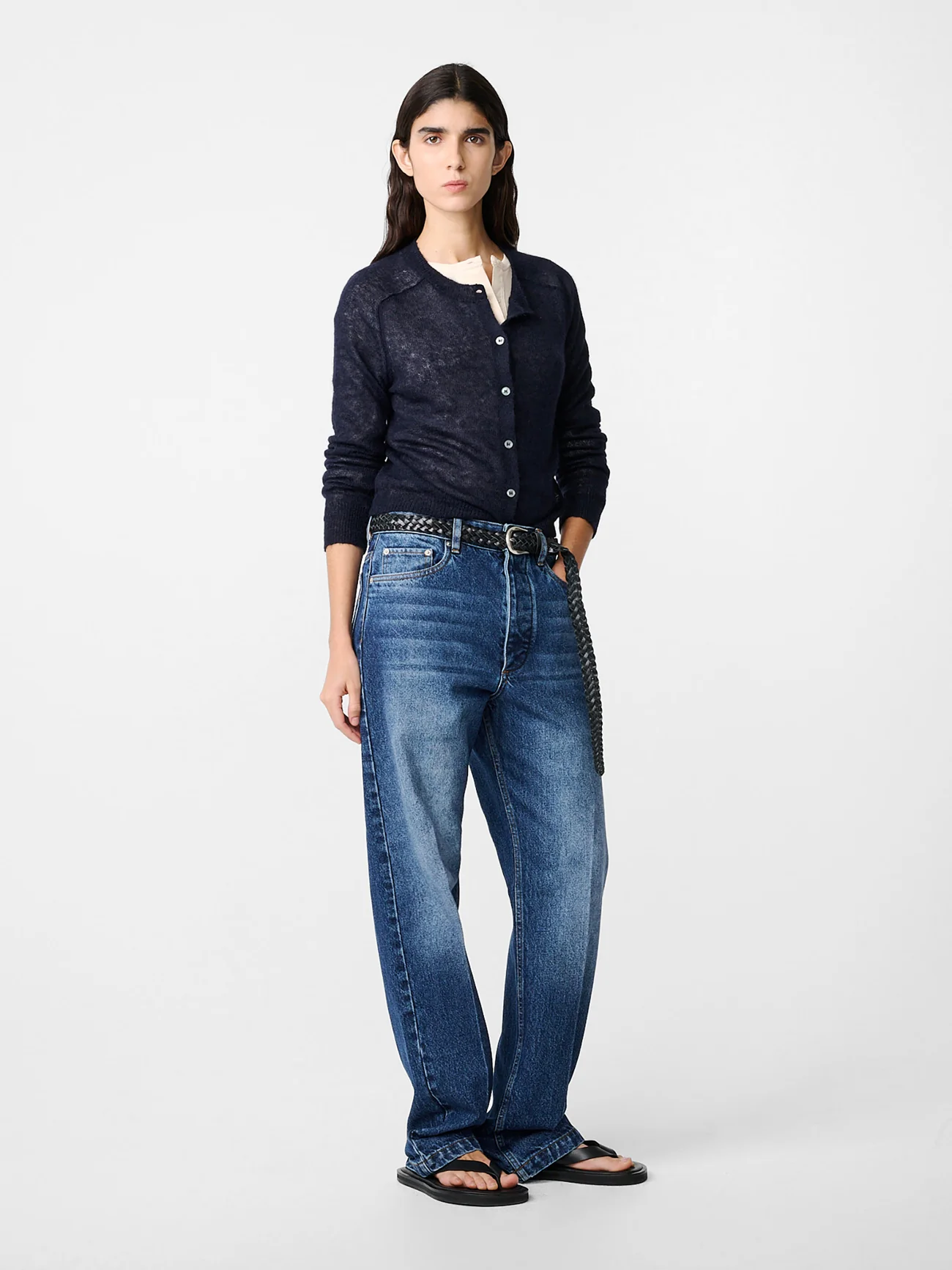 Iska Cardigan in Navy - Image 4