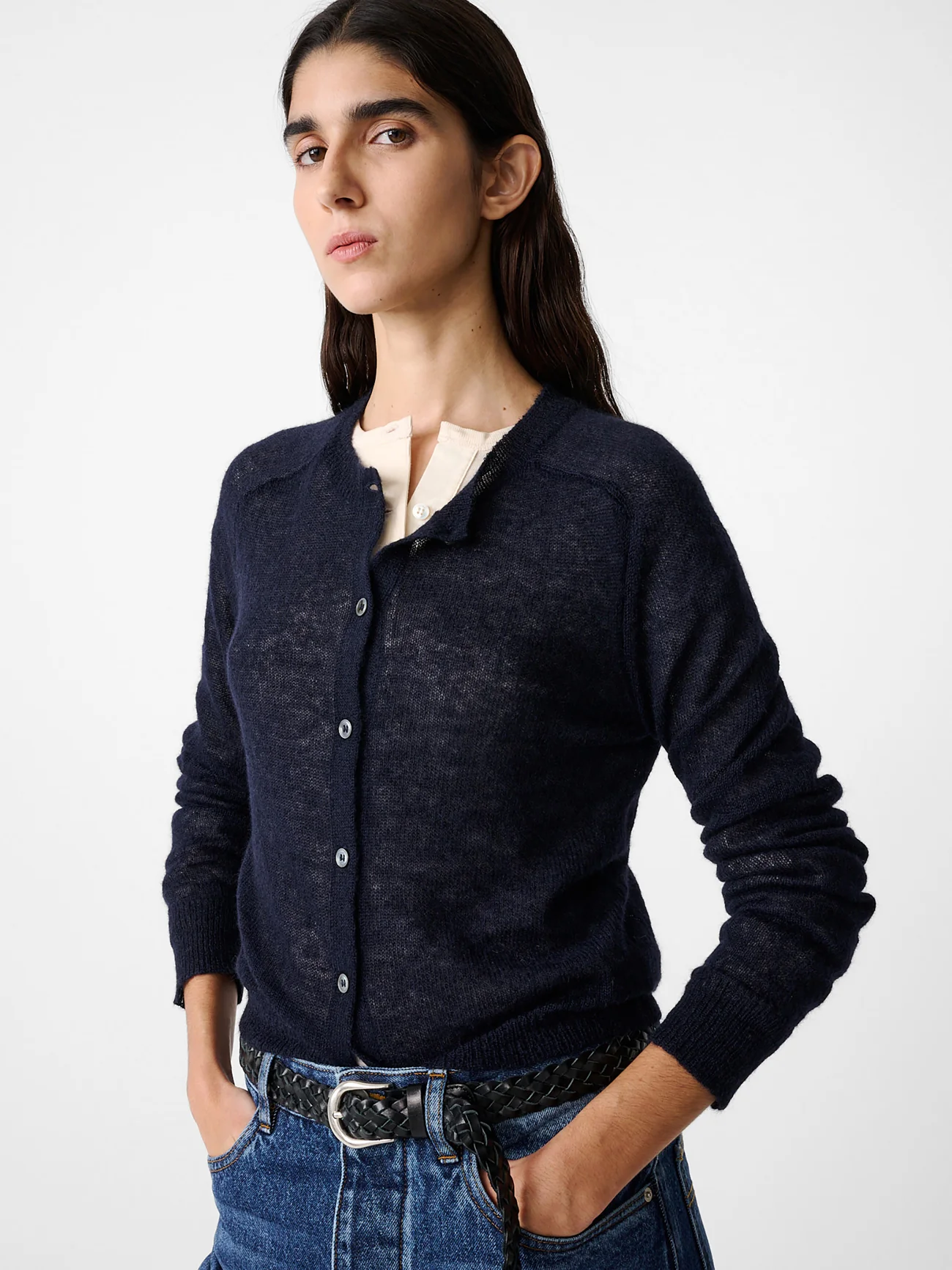 Iska Cardigan in Navy - Image 5