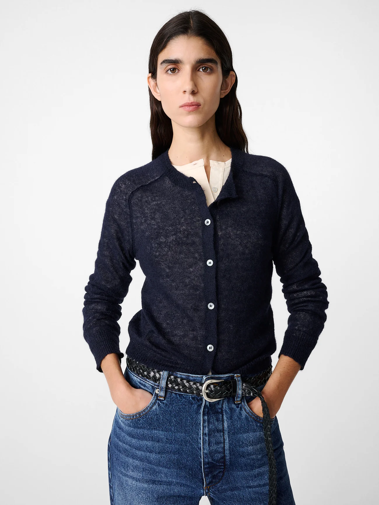 Iska Cardigan in Navy - Image 6