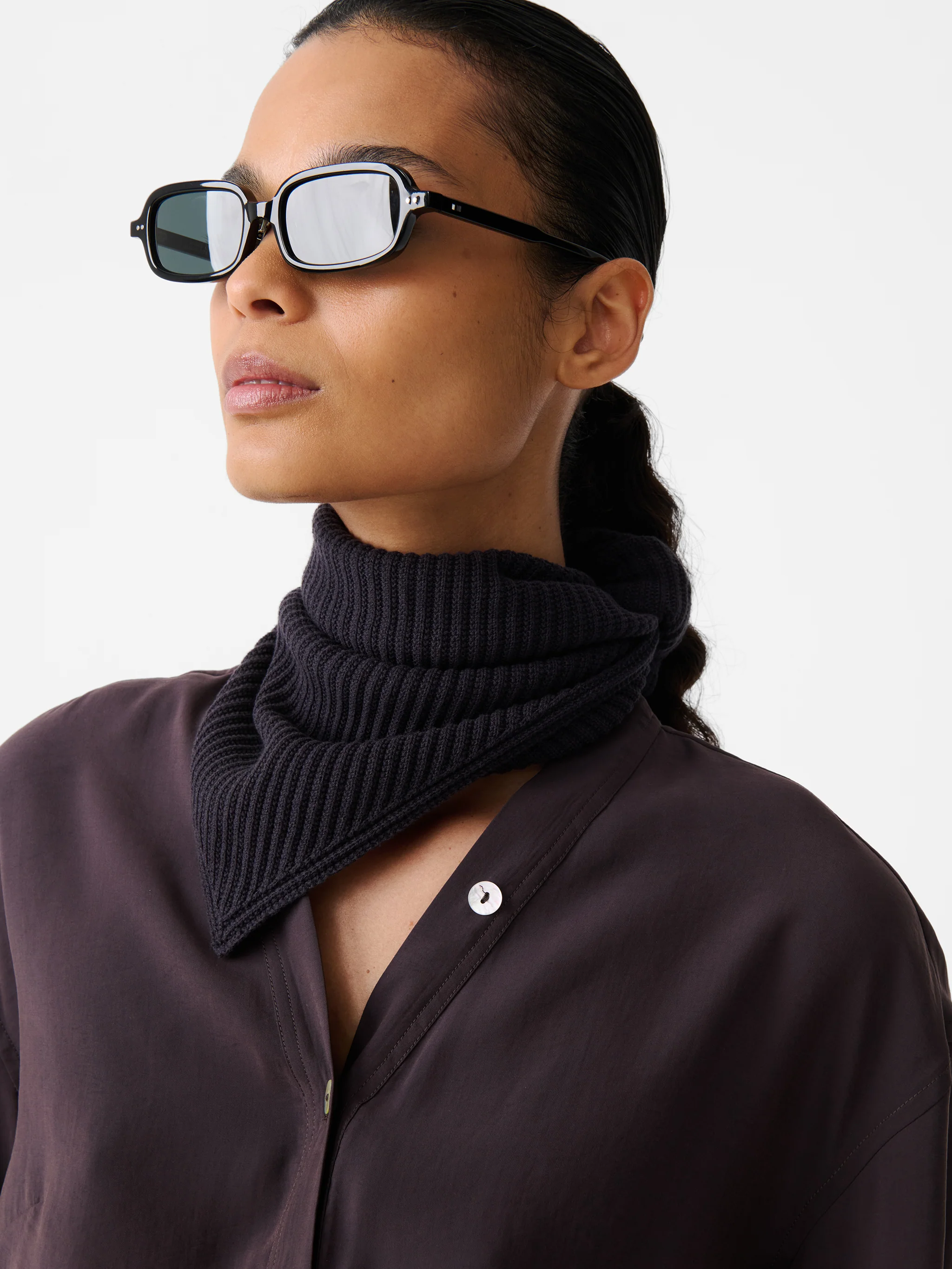 Isos Knit Scarf in Pewter - Image 2