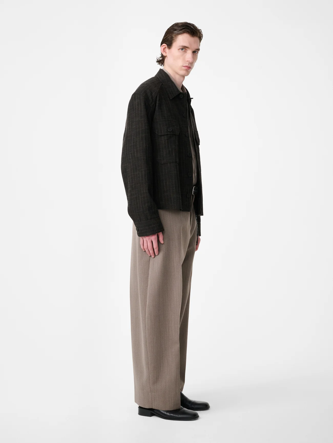 Kelver Jacket in Peat Stripe - Image 3