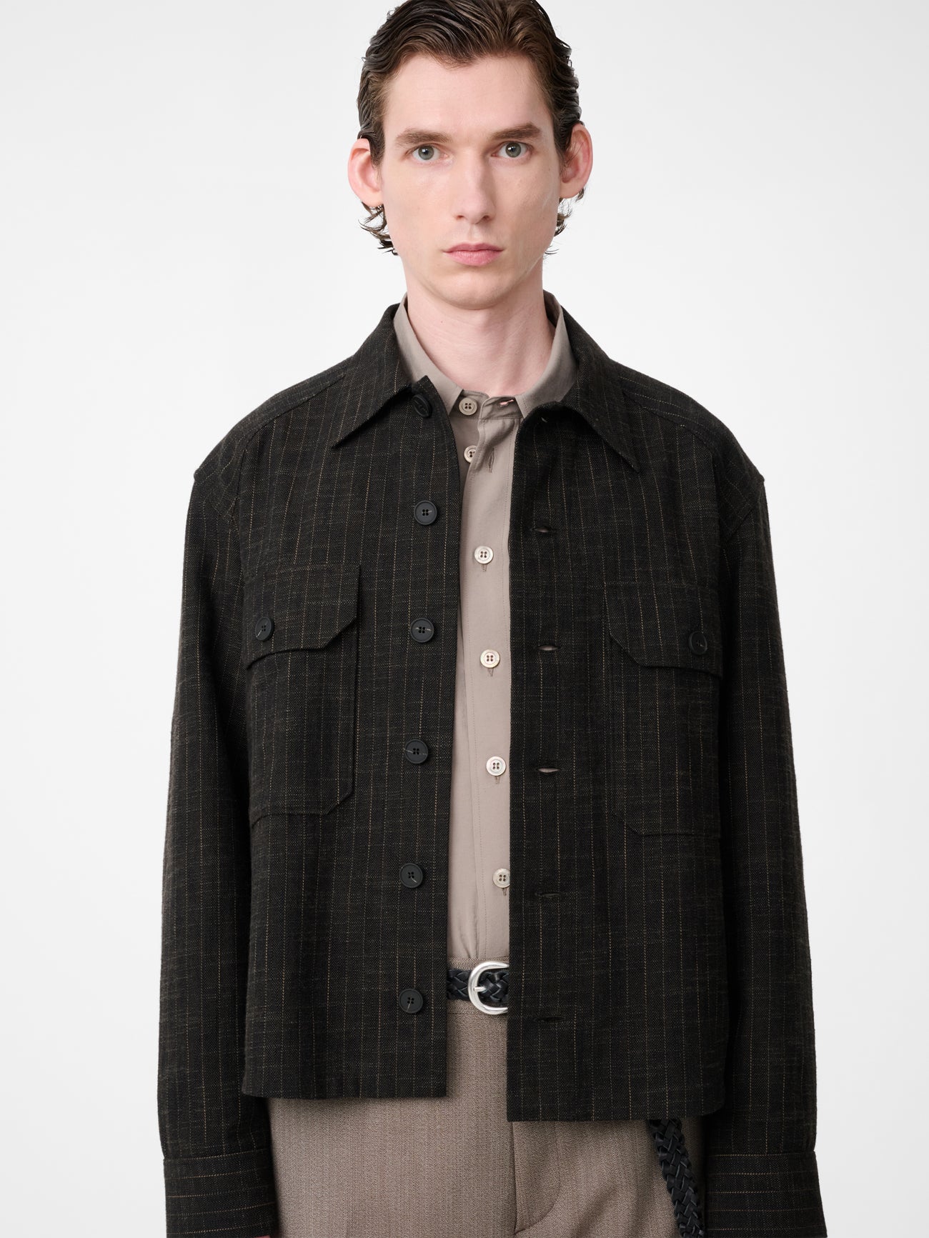 Kelver Jacket in Peat Stripe - Image 5