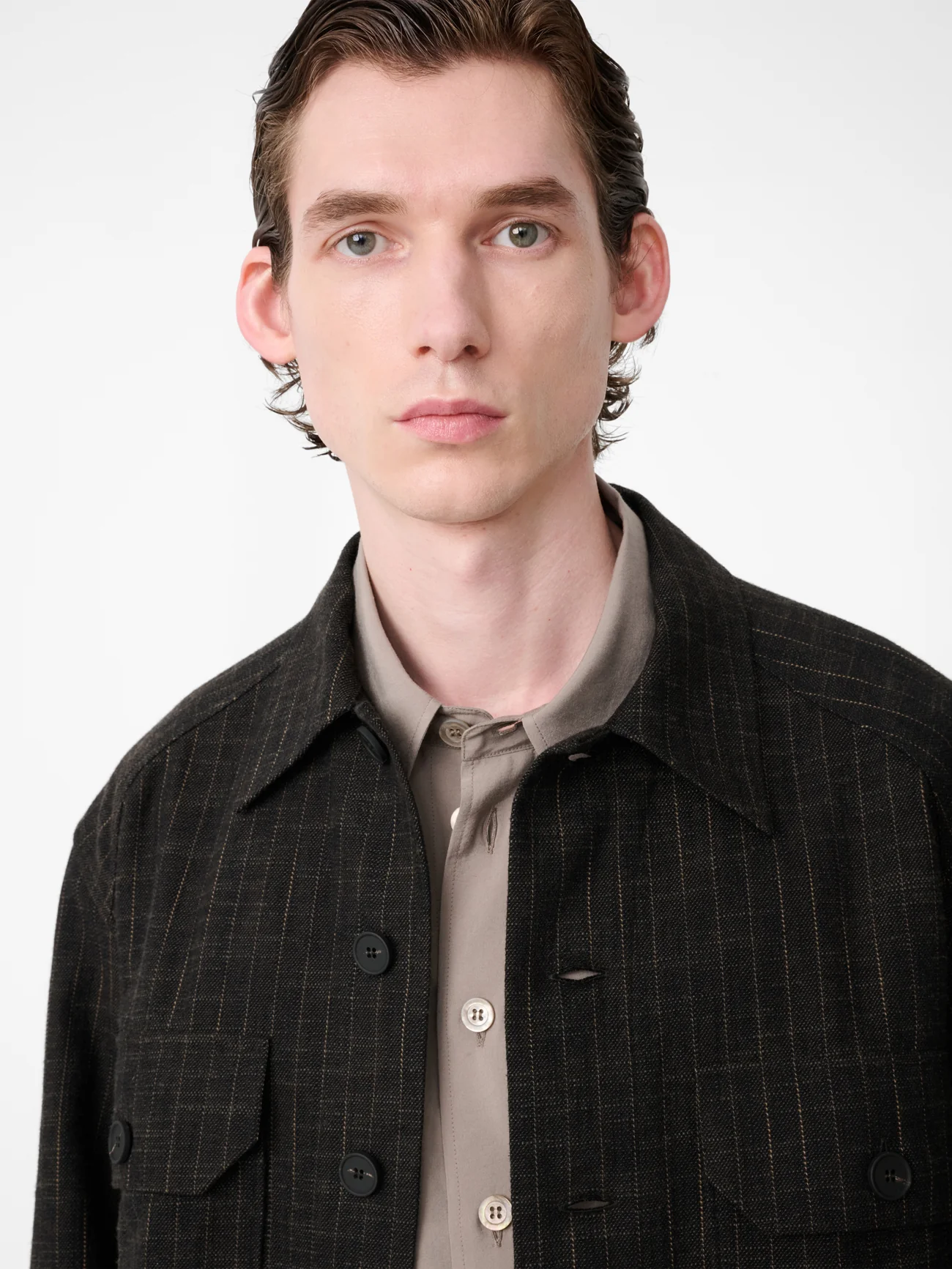Kelver Jacket in Peat Stripe - Image 6