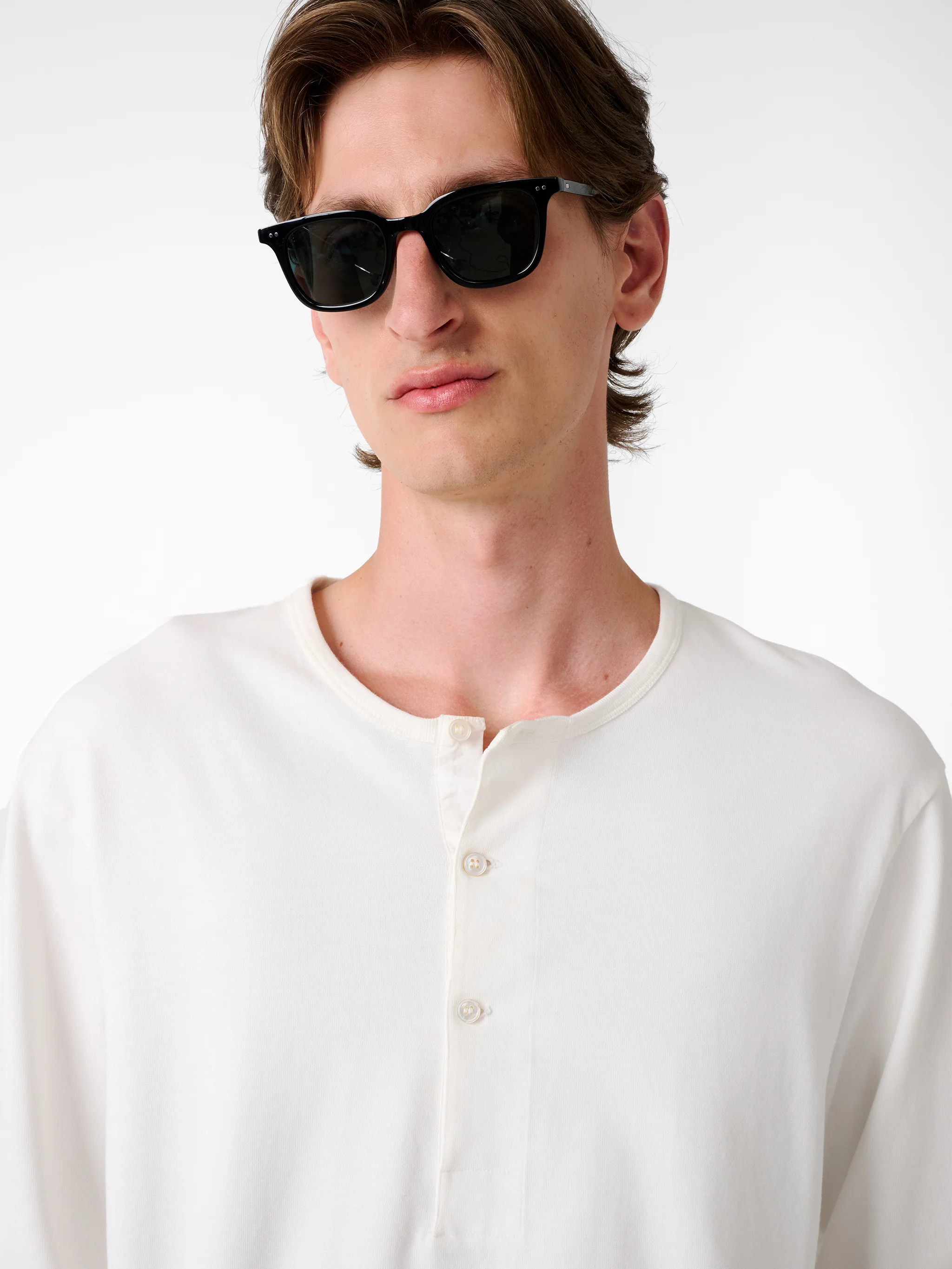 Kuyto Long Sleeve Jersey in Parchment - Image 6