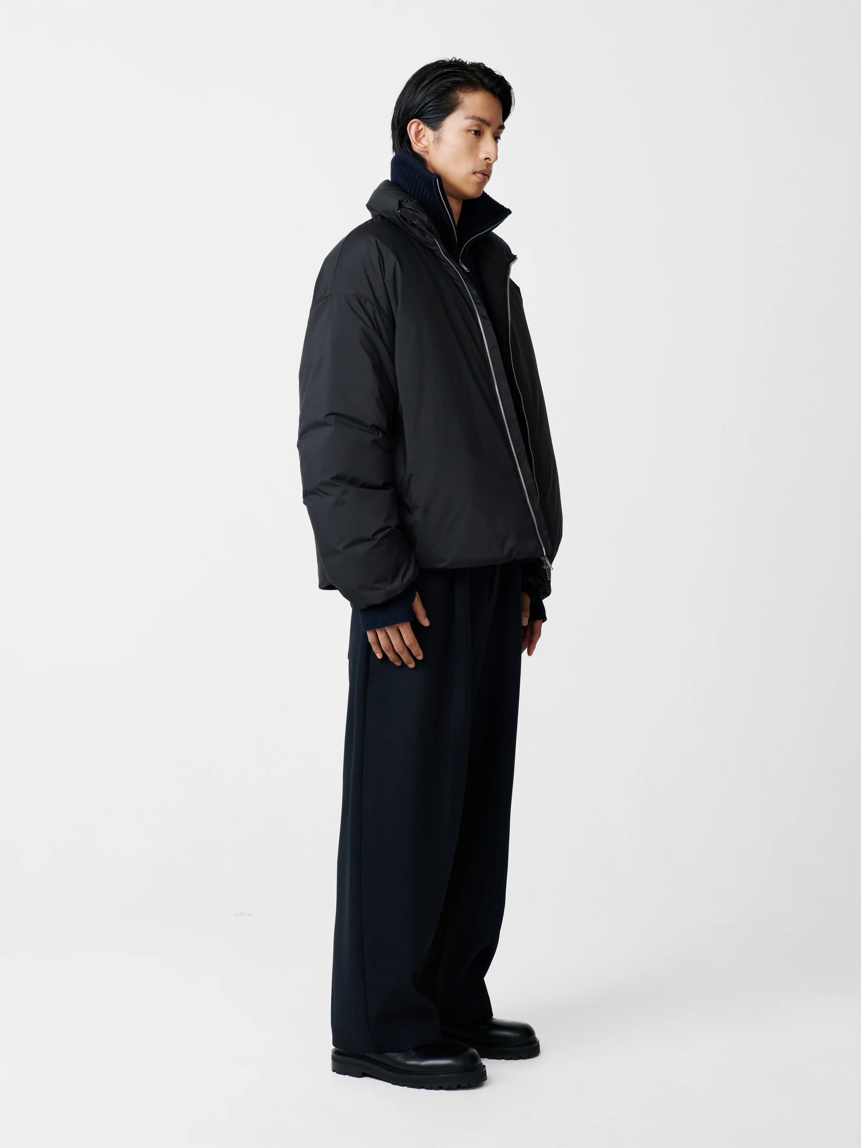 Loft Down Jacket in Black - Image 3